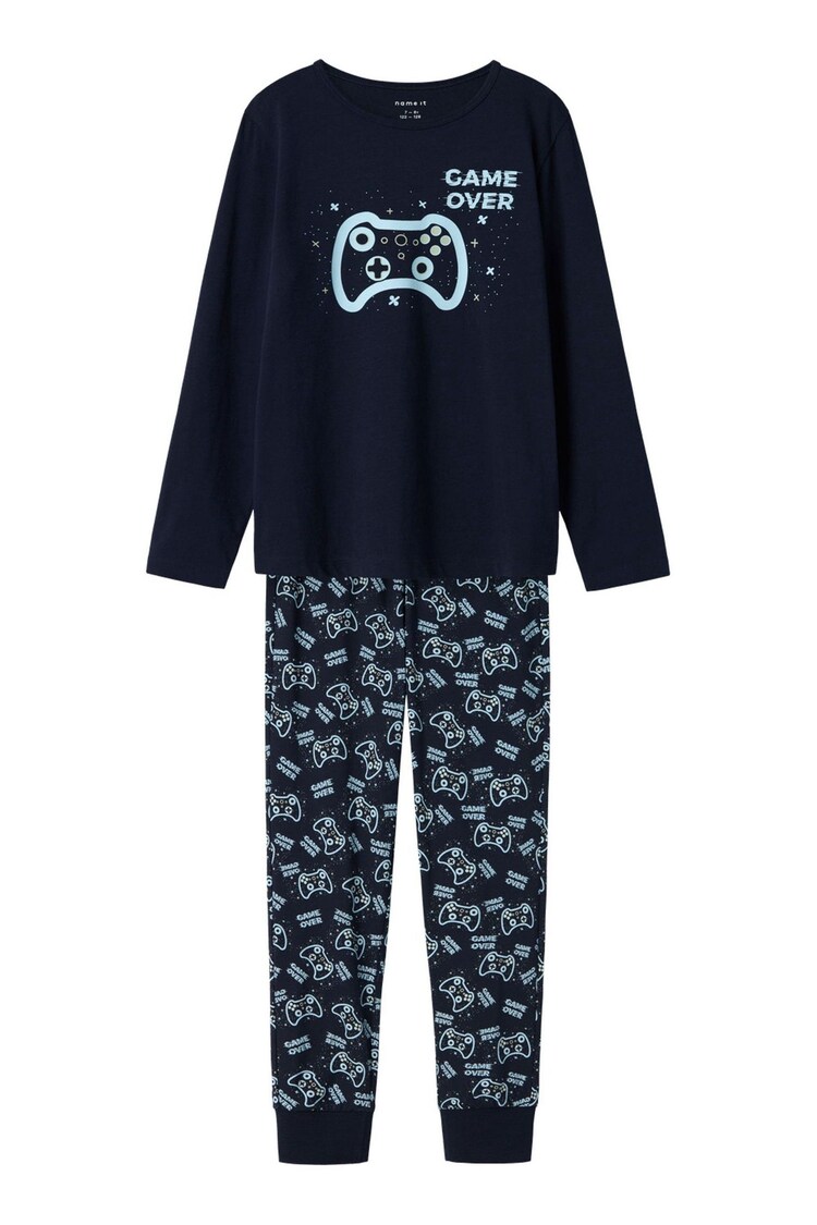 Name It Blue Gaming Printed Pyjamas Set - Image 1 of 1