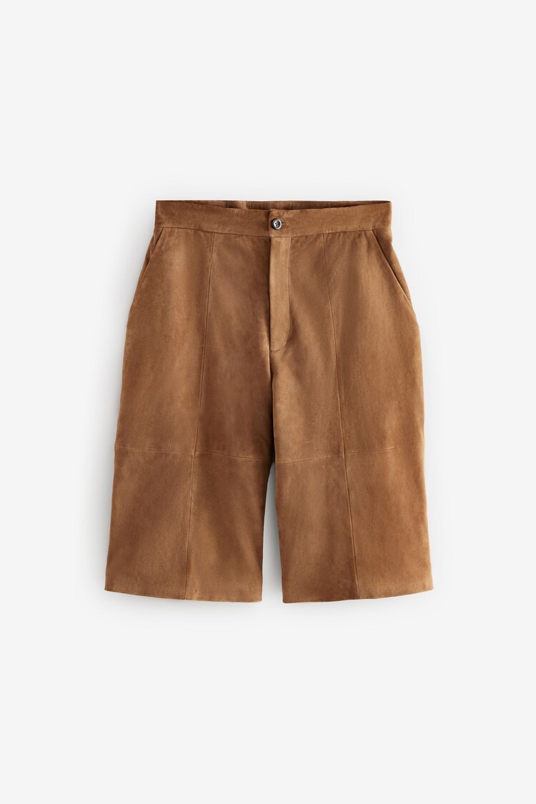 Marron fauve - Short Jort en daim véritable - Image 1 of 1
