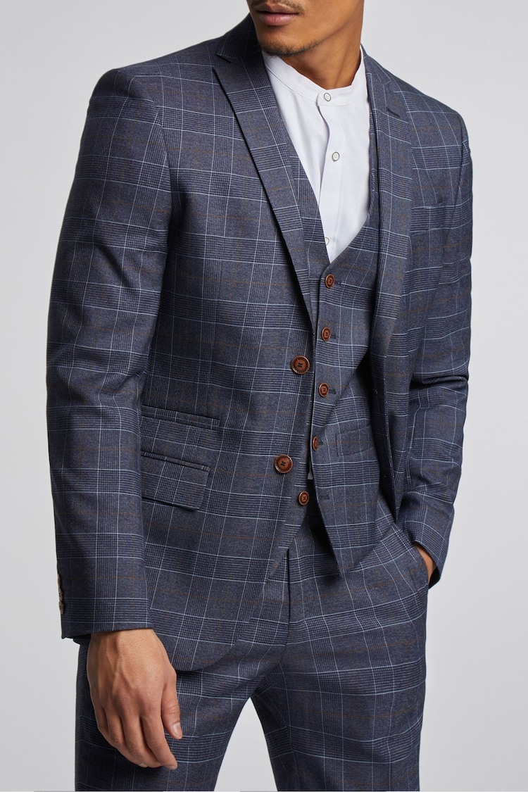 Antique Rogue Blue Overcheck Jacket - Image 1 of 1