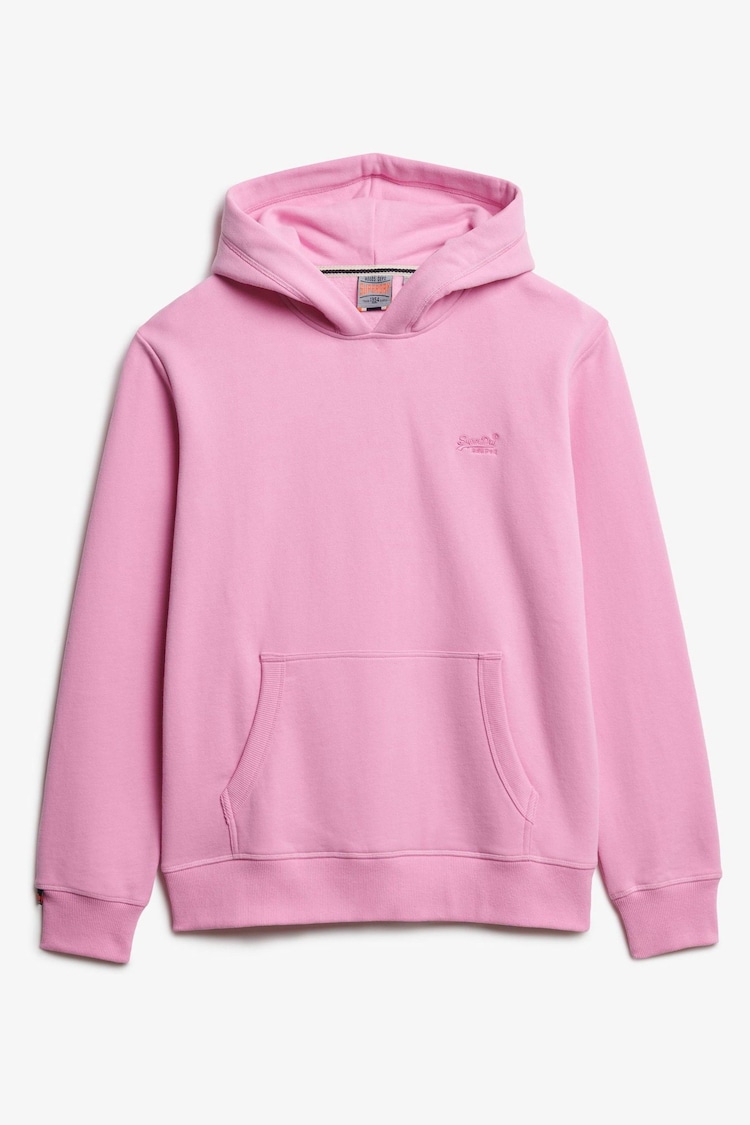 Superdry Pink Essential Loose Fit Logo Hoodie - Image 1 of 1