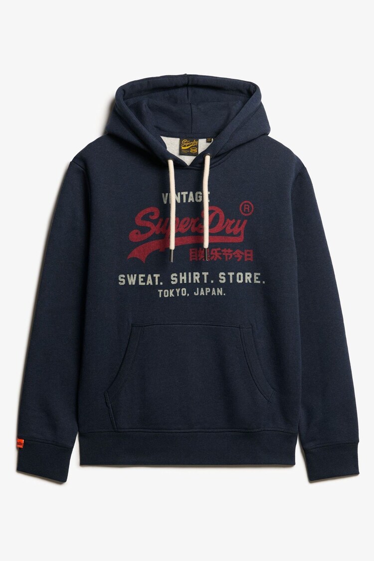 Superdry Blue VL Heritage Relaxed Hoodie - Image 1 of 1