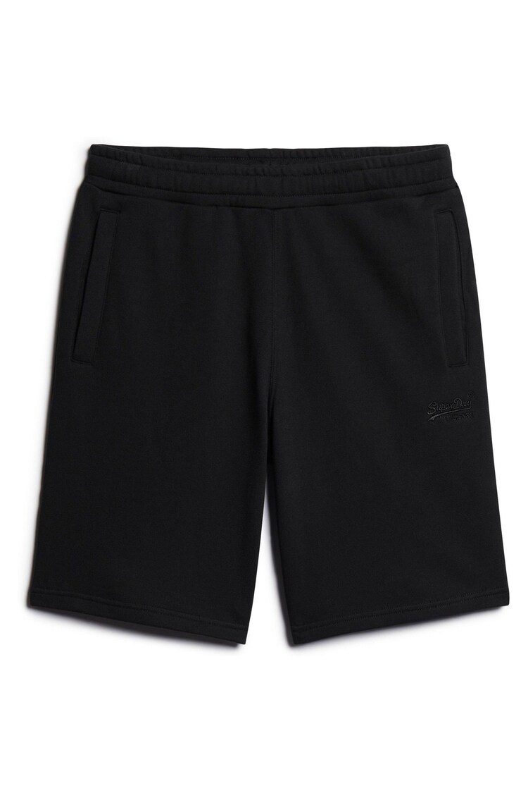 Superdry Black Essential Logo Jersey Shorts - Image 1 of 1