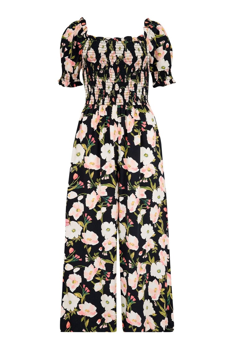 Pour Moi Sally Fuller Bust Shirred Bodice LENZING™ ECOVERO™ Puff Sleeve Jumpsuit - Imagen 1 de 1