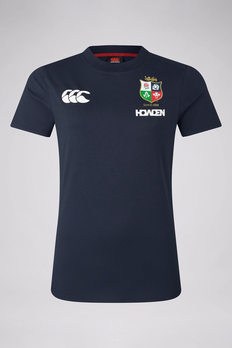 Canterbury Blue British & Irish Lions Rugby Cotton Jersey T-Shirt - Image 1 of 1