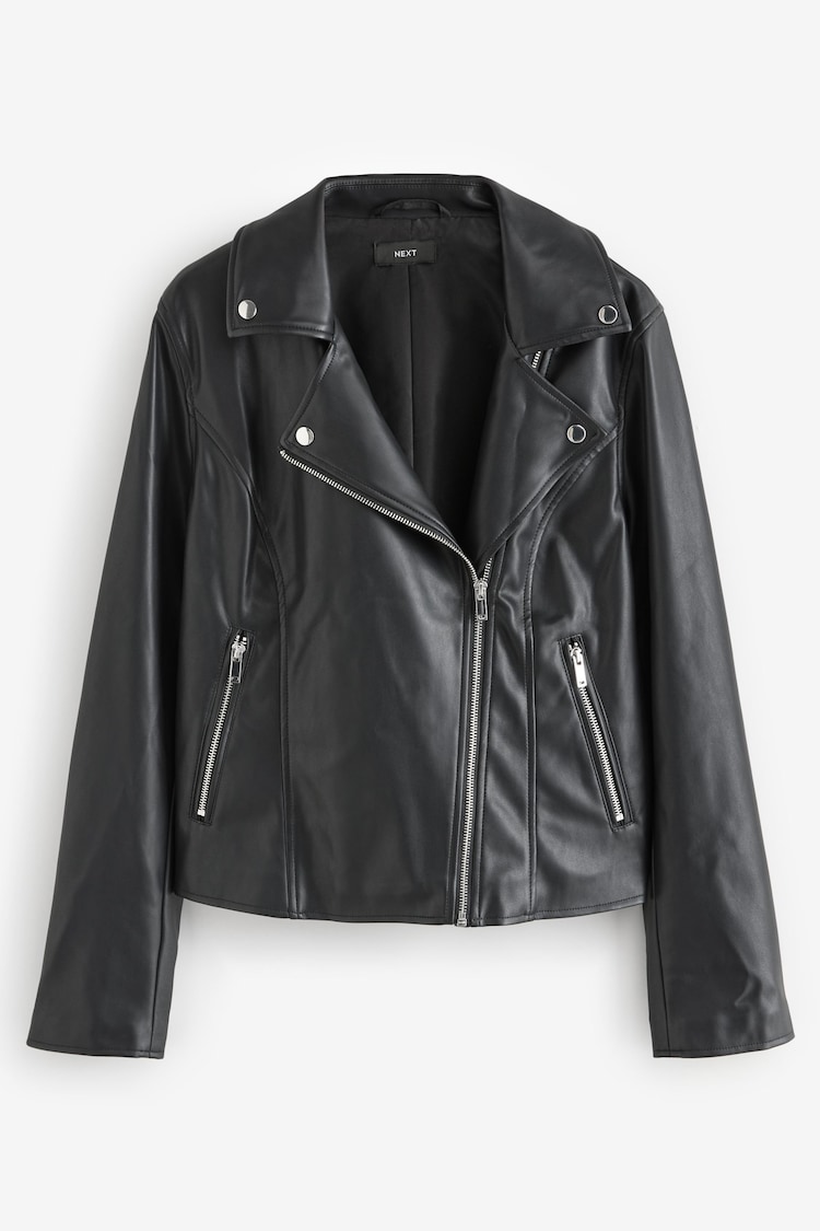 Noir - Veste en similicuir à buste pleine - Image 1 de 1