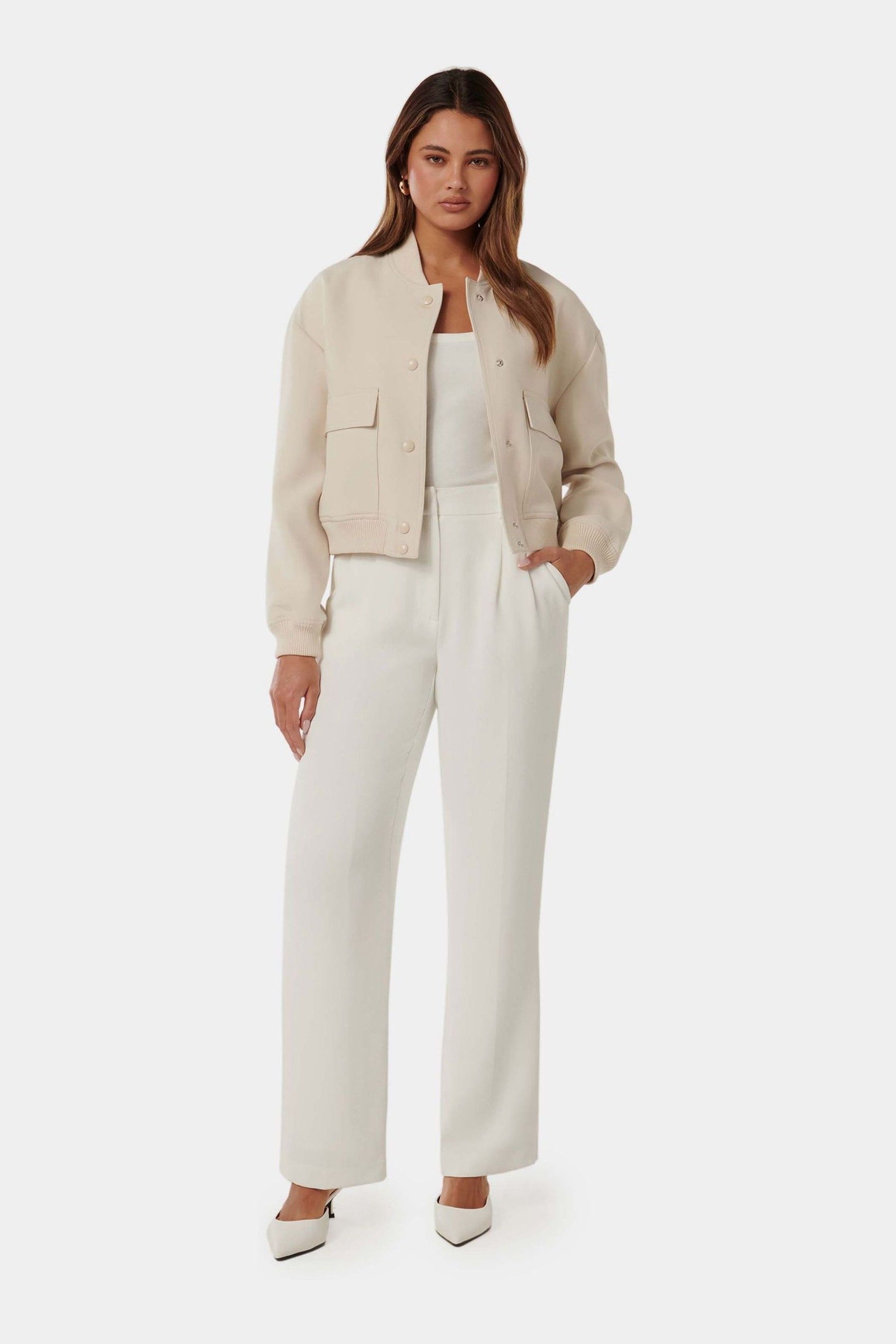 Buy Forever New Cream Miranda Bomber Jacket from the Next UK online shop