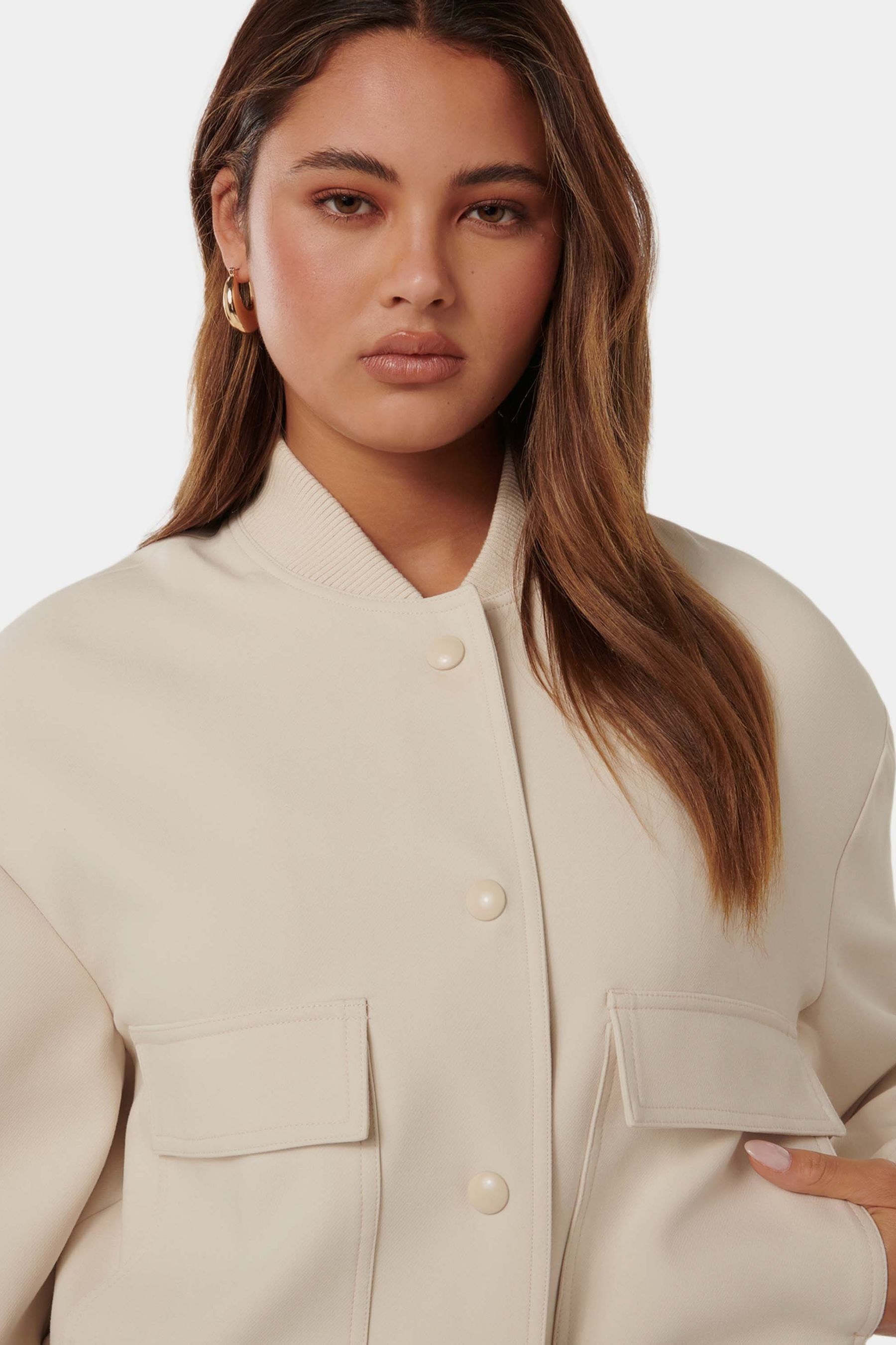Buy Forever New Cream Miranda Bomber Jacket from the Next UK online shop