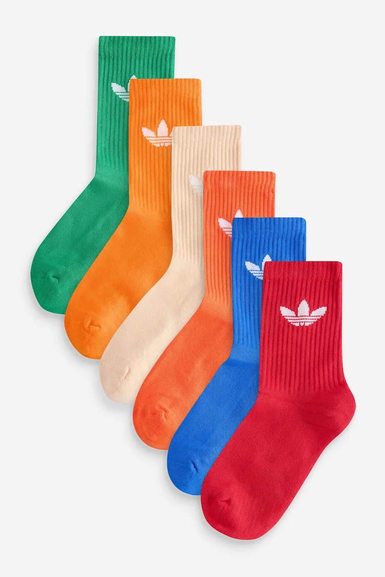 متعدد الألوان - adidas Originals Trefoil Crew Socks 6 Pack - صورة 1 من 1