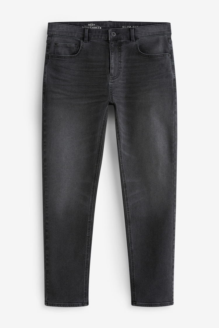 Grey Washed Slim Fit Essential Stretch Jeans - Image 1 of 1