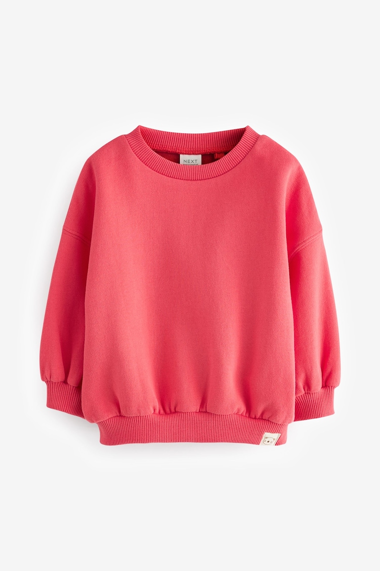 Rose corail - Sweat ras de cou (3mois-7ans) - Image 1 of 1