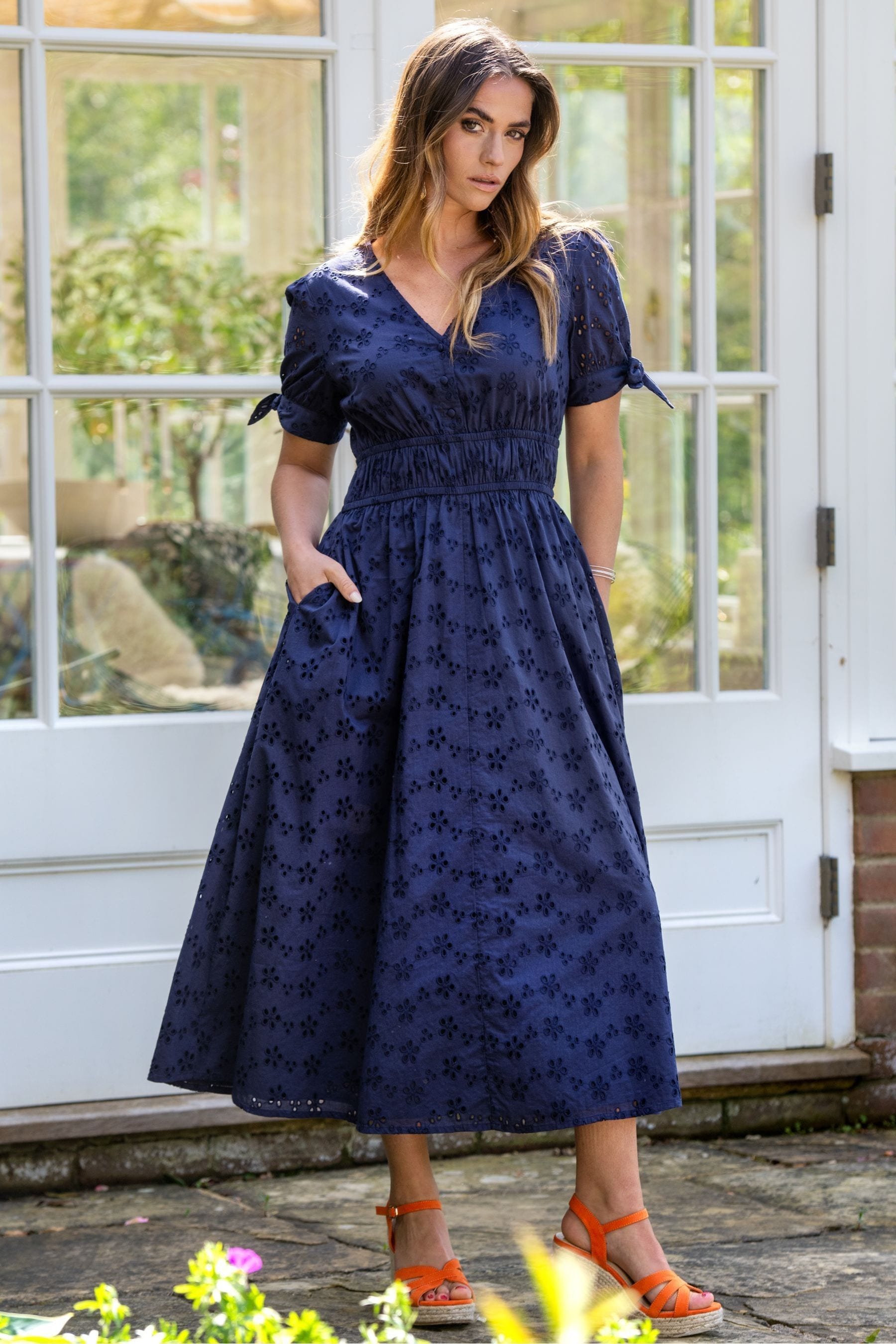 White Cotton Midaxi Dress: Pour Moi Amanda Fuller Style - q556dfk