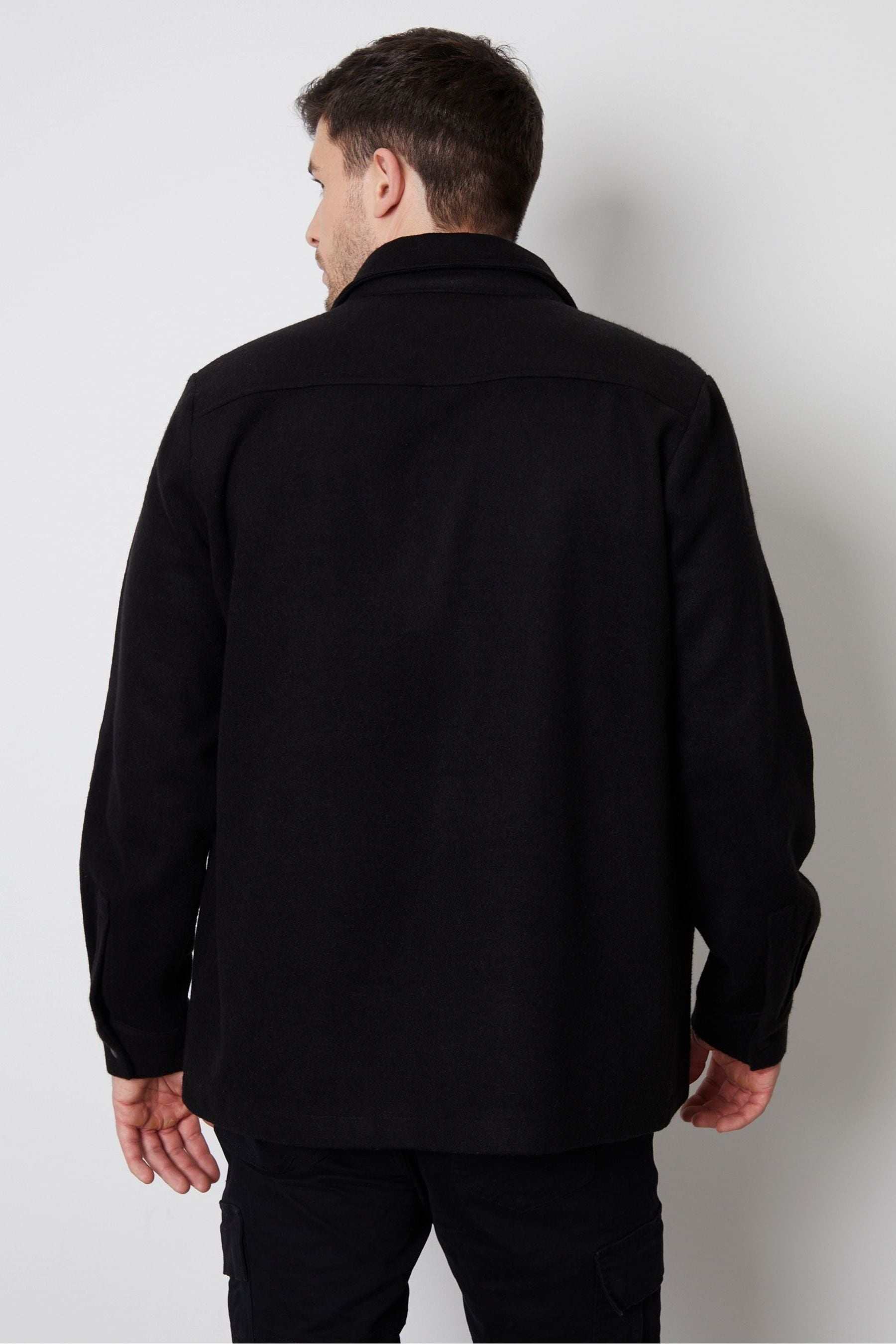 Buy Threadbare Black Brushed Overshirt Shacket from the Next UK online shop