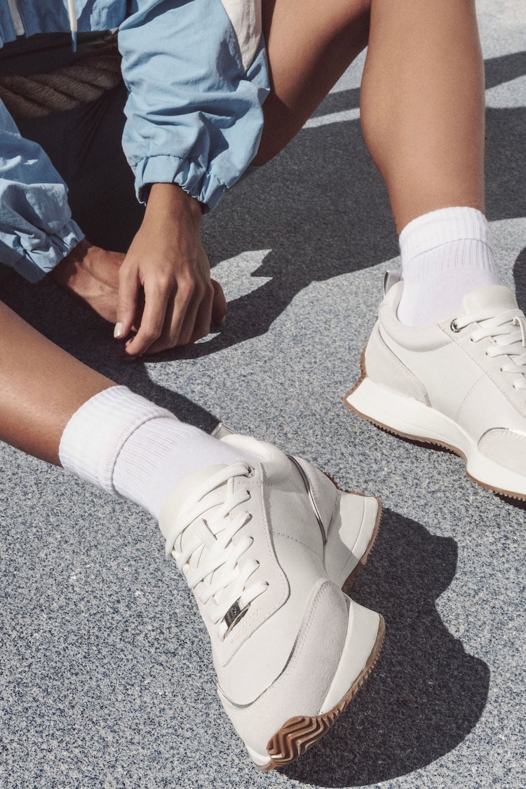 Moda in Pelle Athenea Lace up Runner Leather Trainers - Image 1 of 1