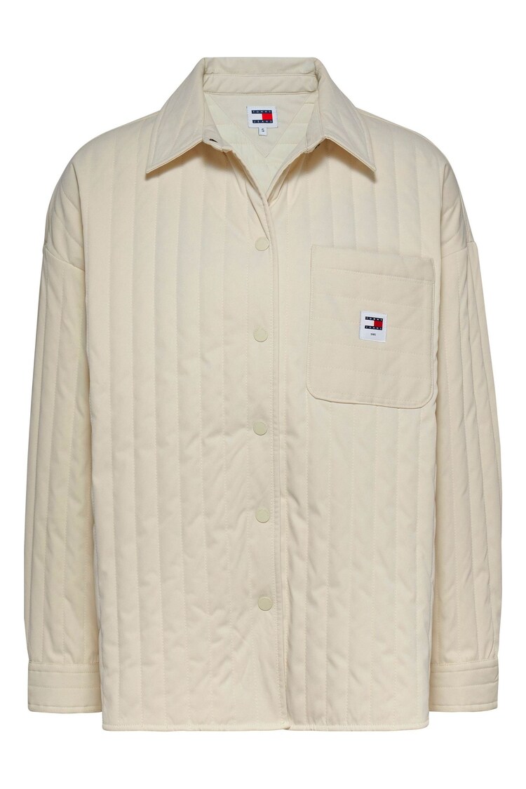 Tommy Jeans Natural Quilted Overshirt - Image 1 of 1