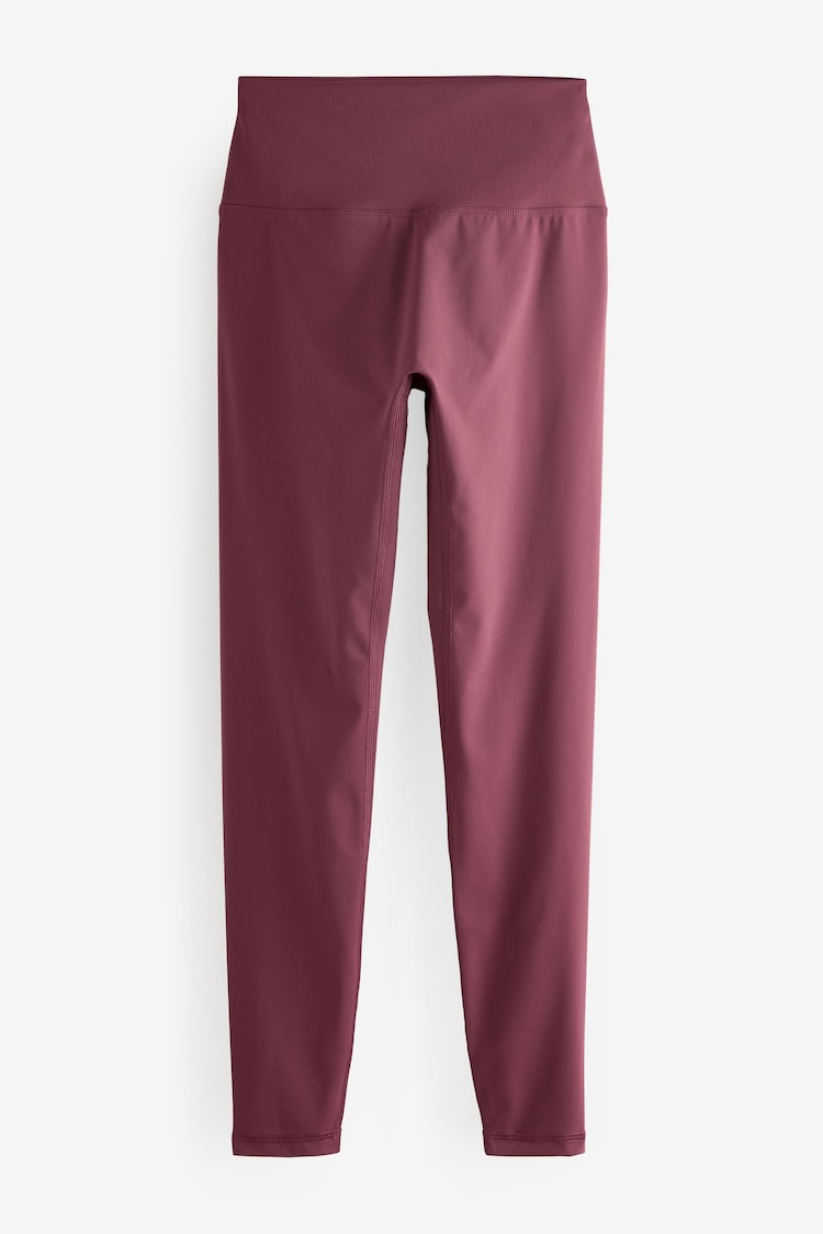 self. Burgundy High Waist Leggings - Image 1 of 1