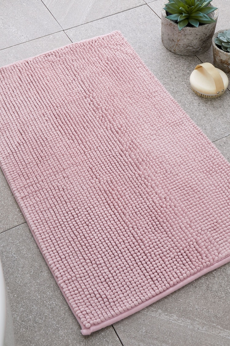 Catherine Lansfield Raspberry Bobble Bathmat - Image 1 of 1