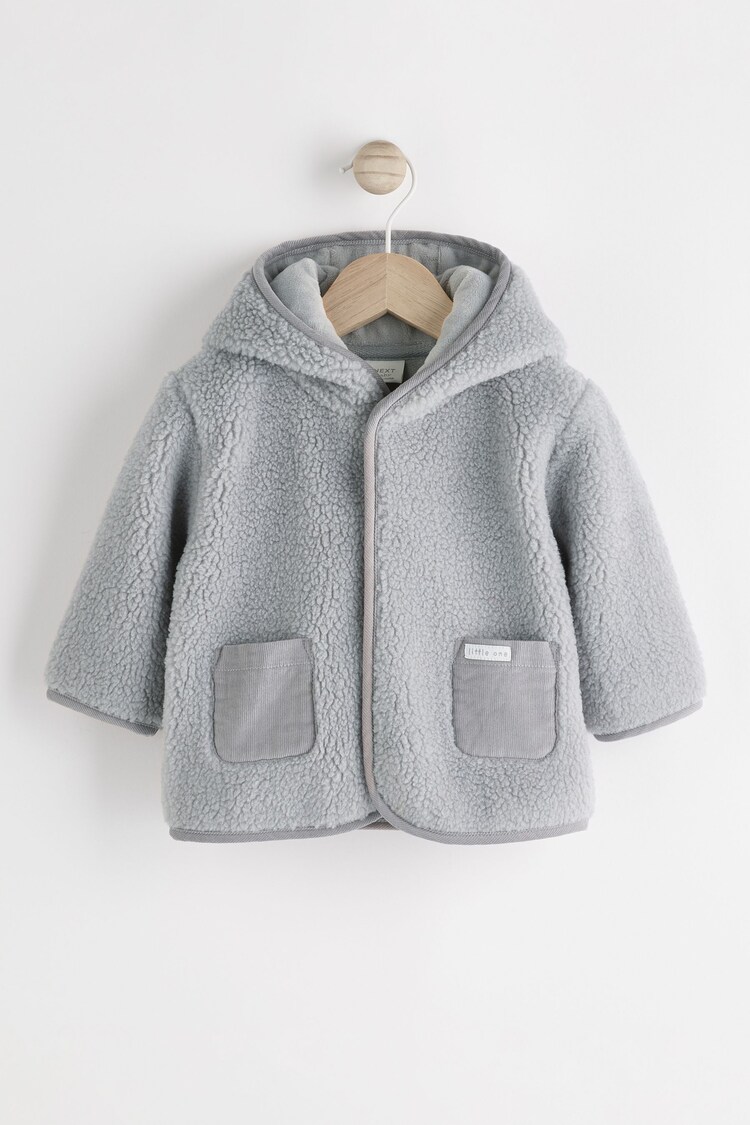 Grey Bear Cosy Borg Fleece Baby Jacket - Image 1 of 1