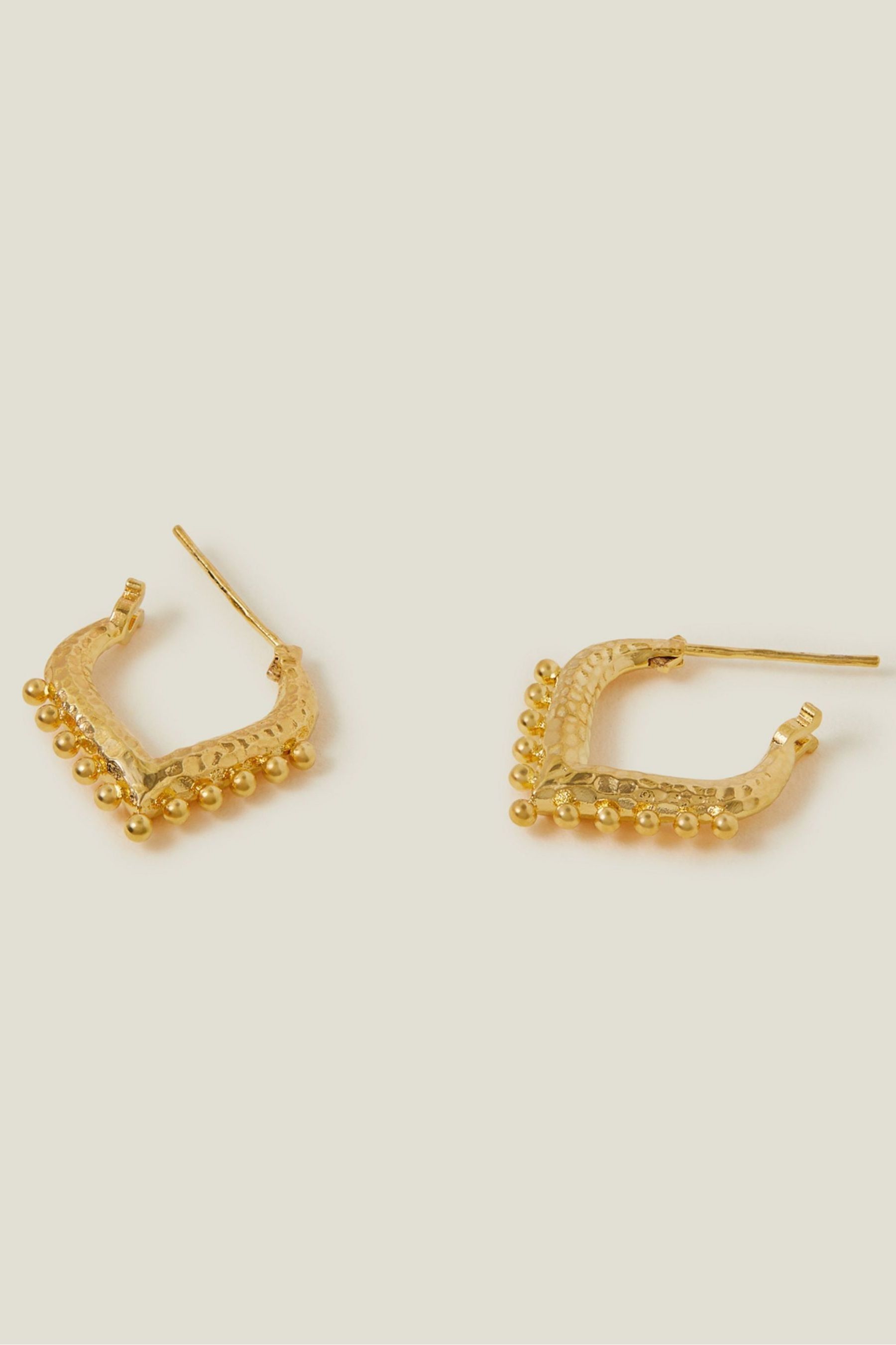 Buy Accessorize Gold Tone 14ct Bobble V Hoops from Next United Arab