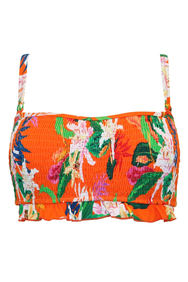 Pour Moi Orange Multi Strapless Free Spirit Bikini Top - Image 1 of 1