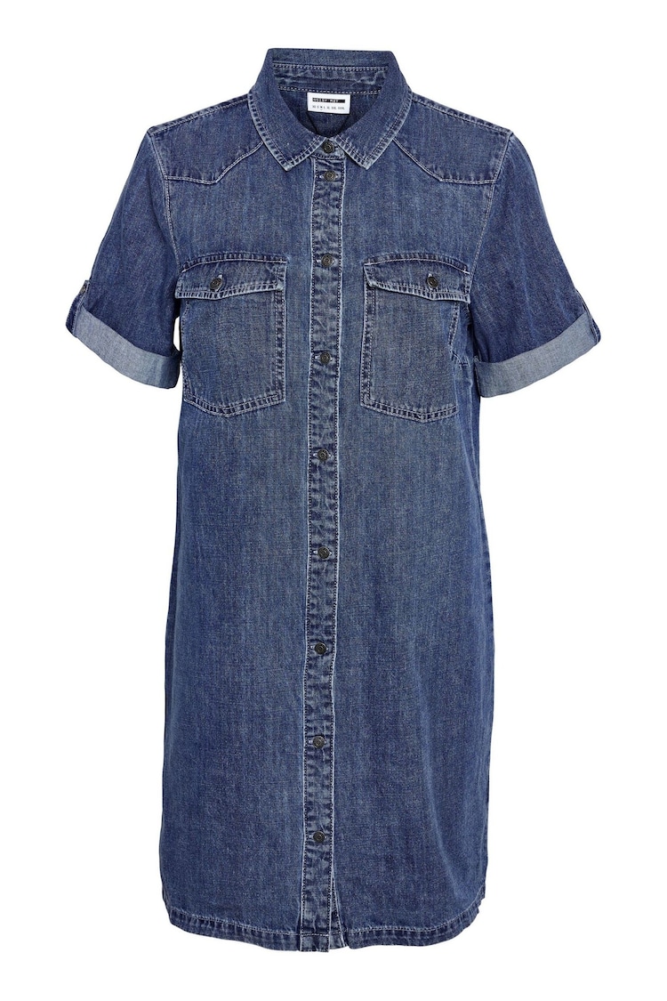 NOISY MAY Blue 100% Cotton Utility Denim Dress - Image 1 of 1