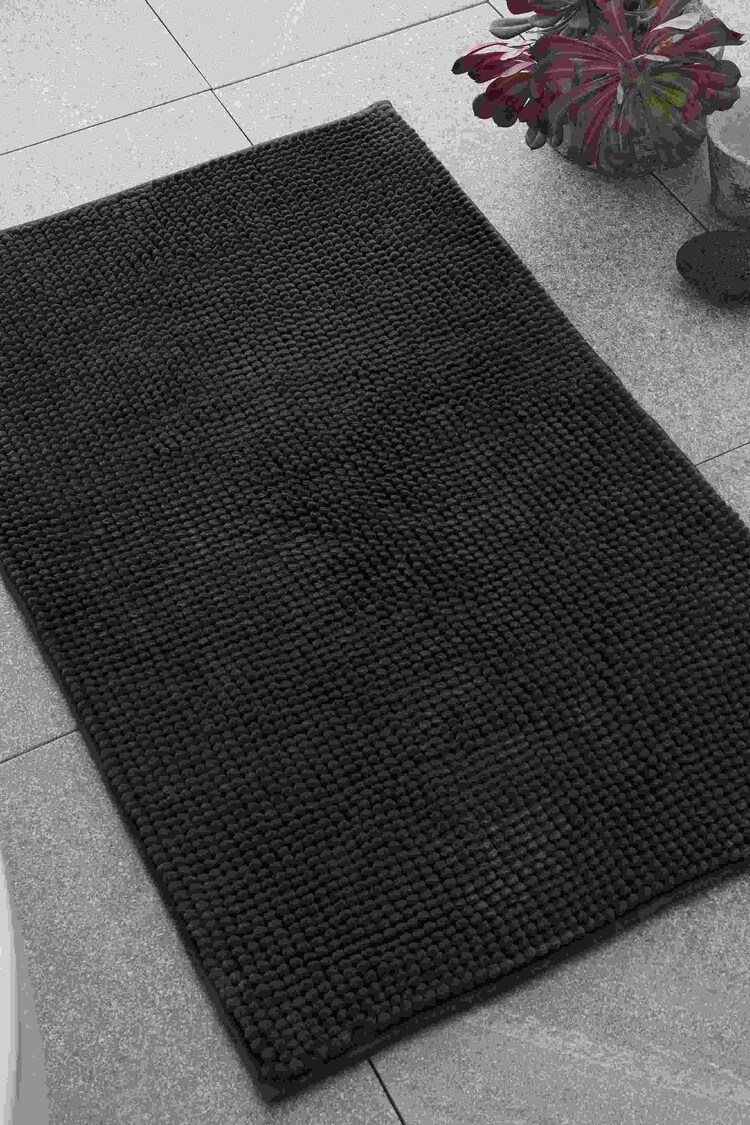 Catherine Lansfield Charcoal Bobble Bathmat - Image 1 of 1
