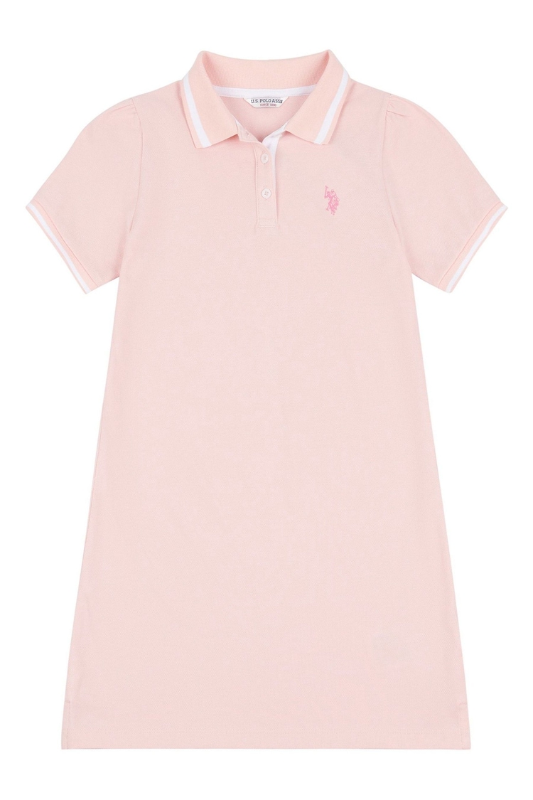 U.S. Polo Assn. Pink Girls Polo Dress - Image 1 of 1
