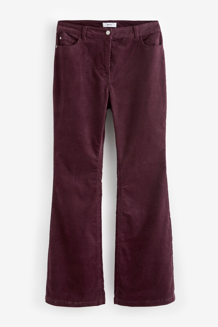 Burgundy Hourglass Cord Flared Trousers - Image 1 of 1