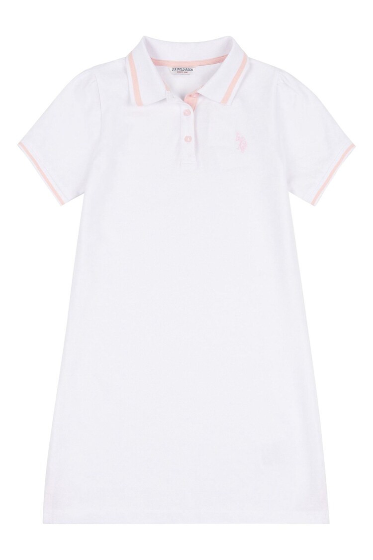 U.S. Polo Assn. White Girls Polo Dress - Image 1 of 1