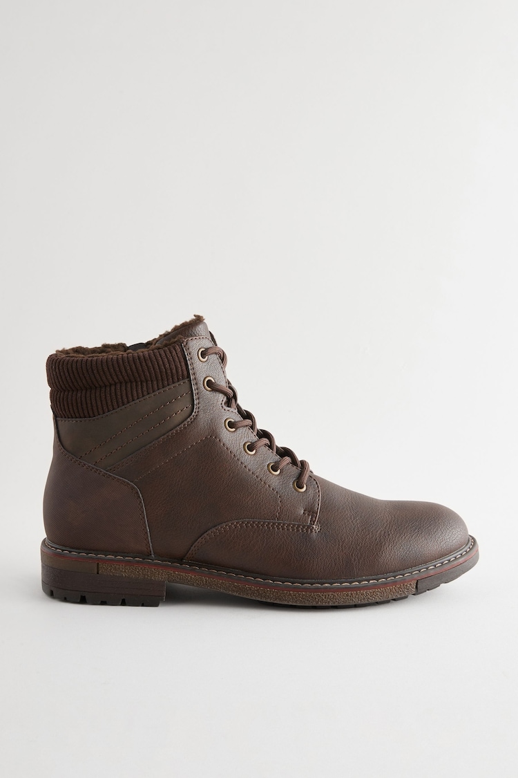 Brown Borg Lined Boots - Image 1 of 1