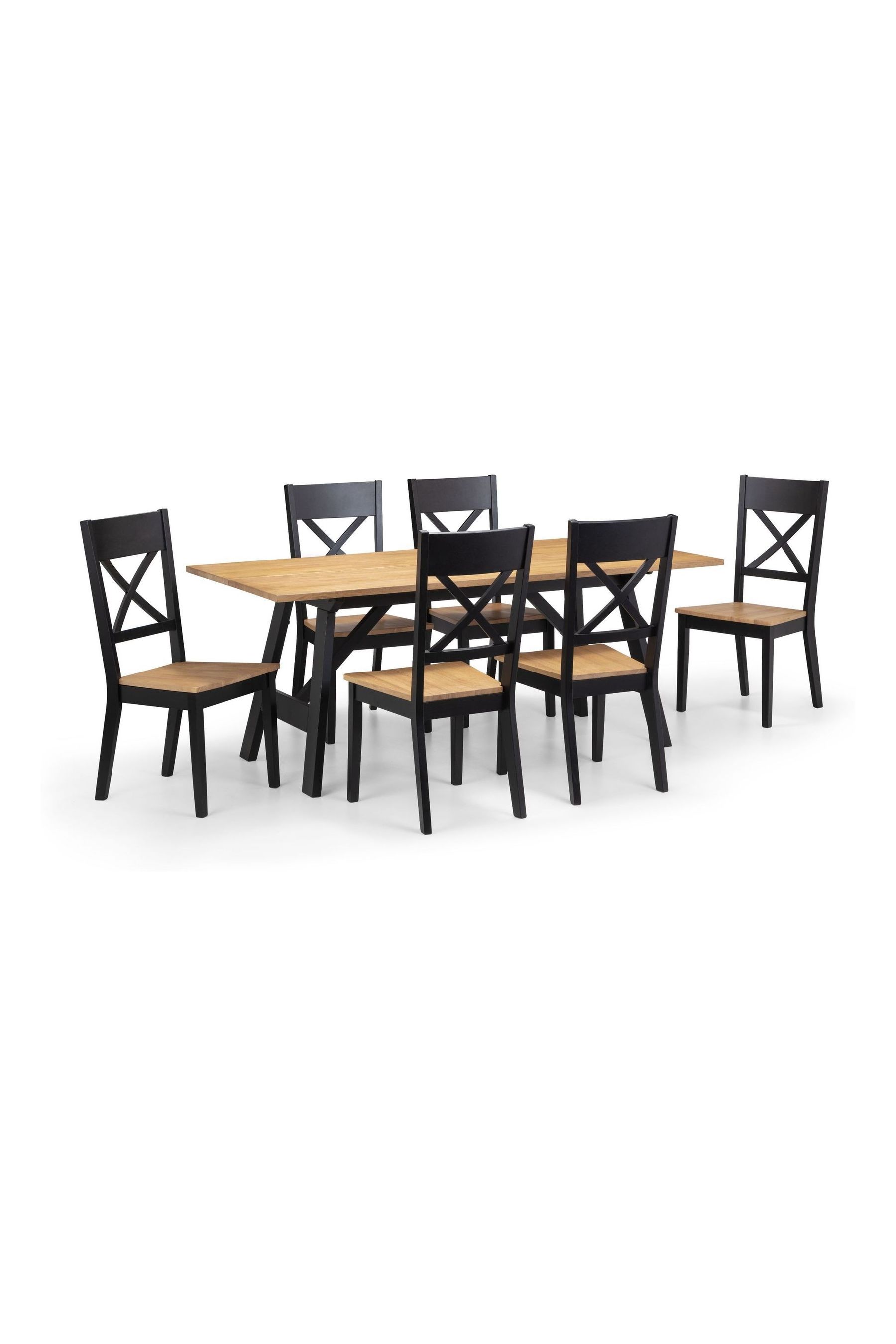 Buy Julian Bowen Black Oak Hockley Dining Chairs Set Of 2 from the Next