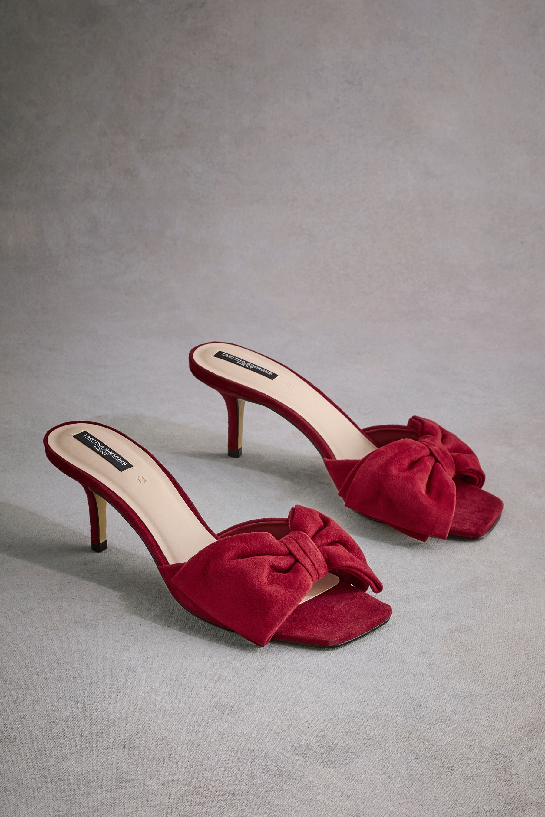 Buy Red Tabitha Simmons Joelle Leather Bow Mules from Next Australia