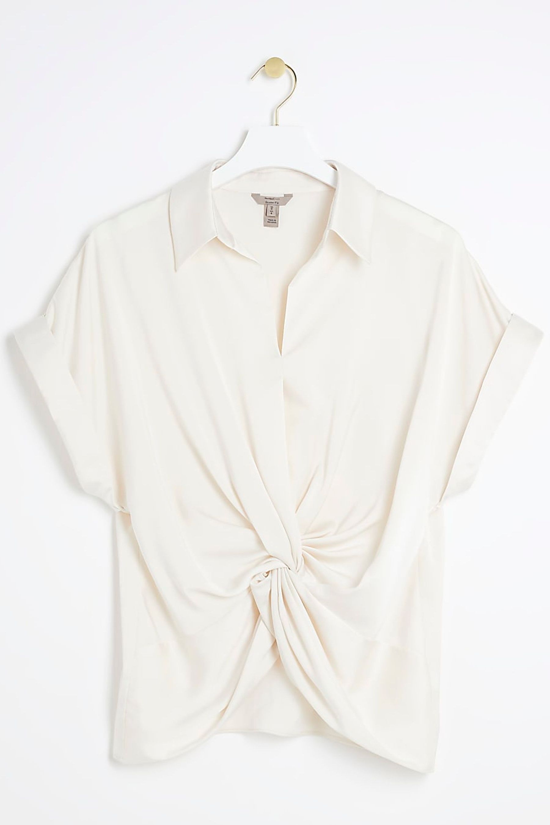 Buy River Island White Wrap Front Blouse from the Next UK online shop