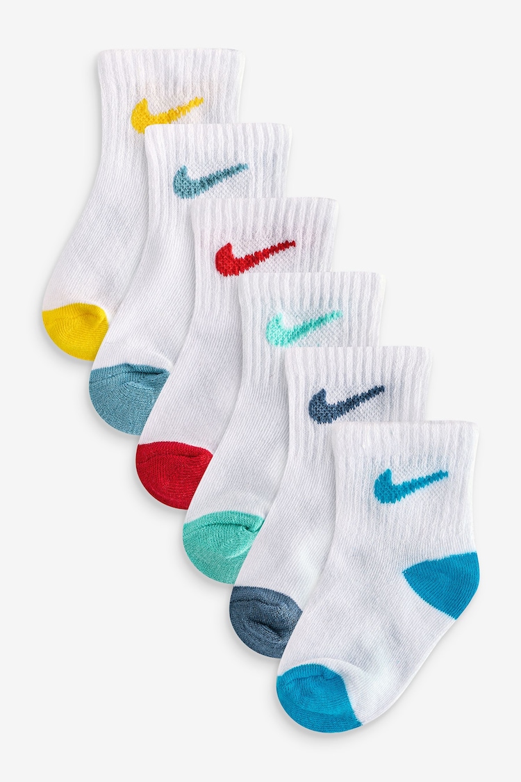 Nike Blue Pop Colour Ankle Socks 6 Pack - Image 1 of 1