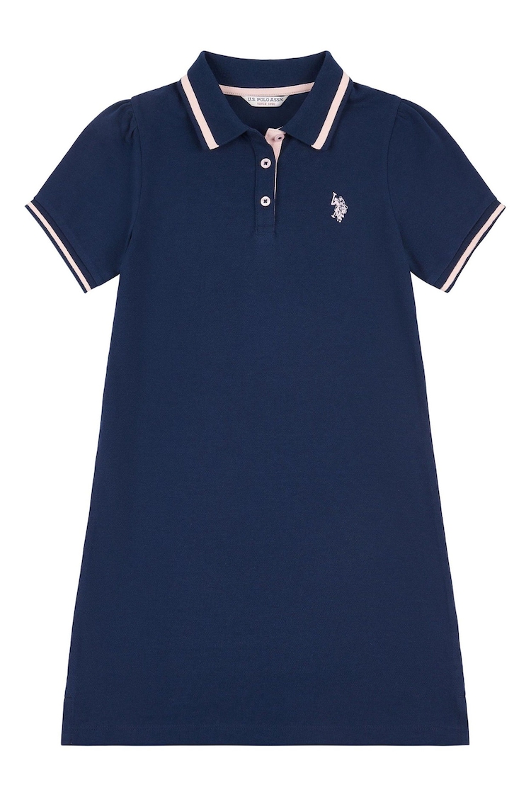U.S. Polo Assn. Blue Girls Polo Dress - Image 1 of 1