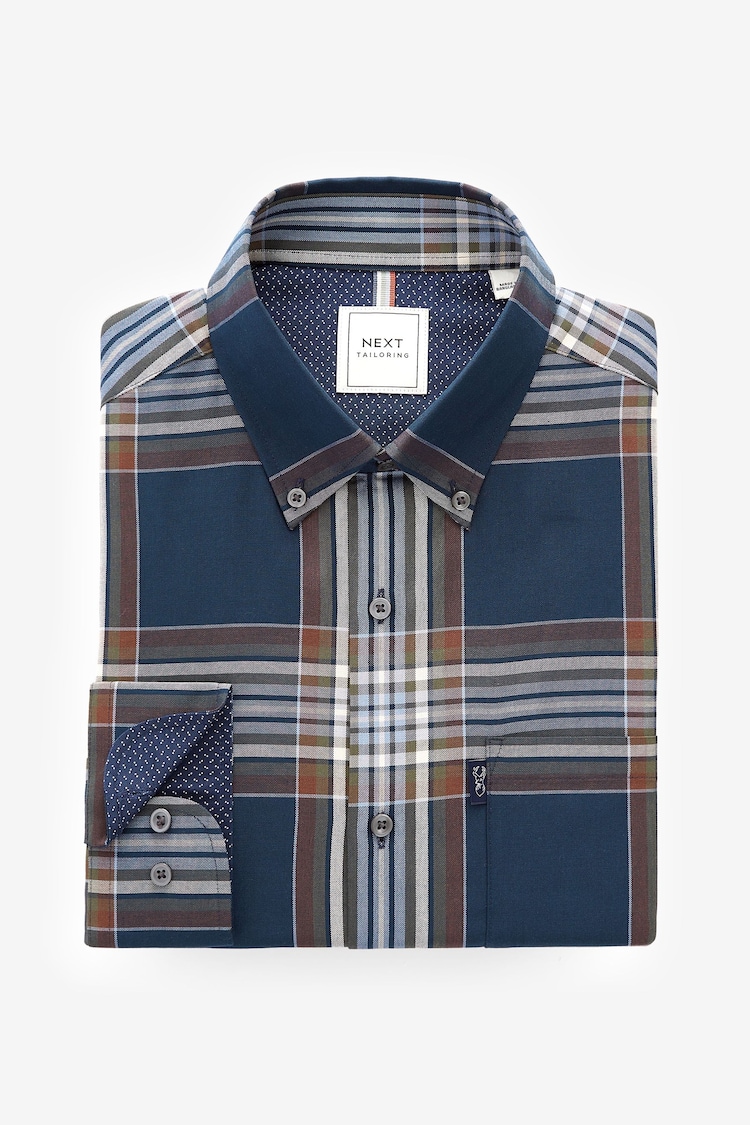 Черно-синий Мадрас клетчатый - Стандартный крой пуговиц Easy Iron Button Down оксфорд рубашки - Image 1 of 1 Черно-синий Мадрас клетчатый - Стандартный крой пуговиц Easy Iron Button Down оксфорд рубашки - Image 1 of 1