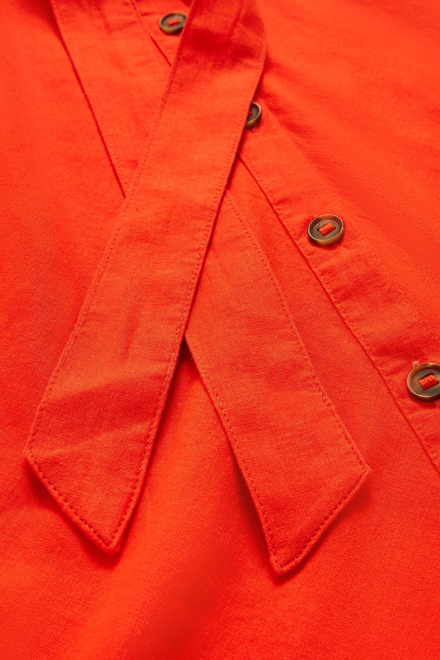 Buy White Stuff Orange Beth Linen Blend Shirt Dress from the Next UK