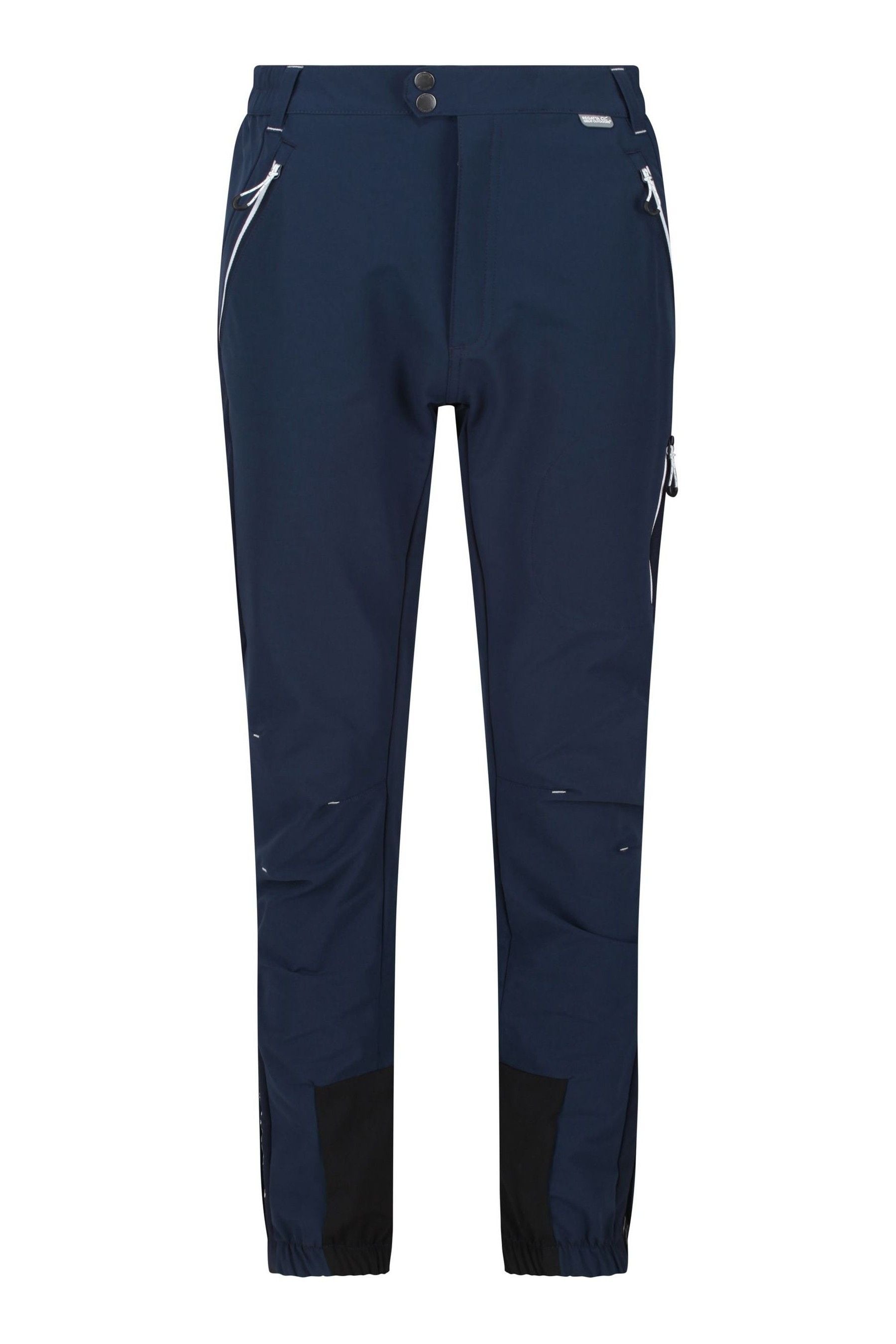 Regatta Mountain Winter Pantalón De Senderismo, Tejido Elástico Avanzado Y Repelente Al Agua, Con Cintura Elástica Y Bolsillos Con Cremallera Trousers, Hombre, Black/Black, 42