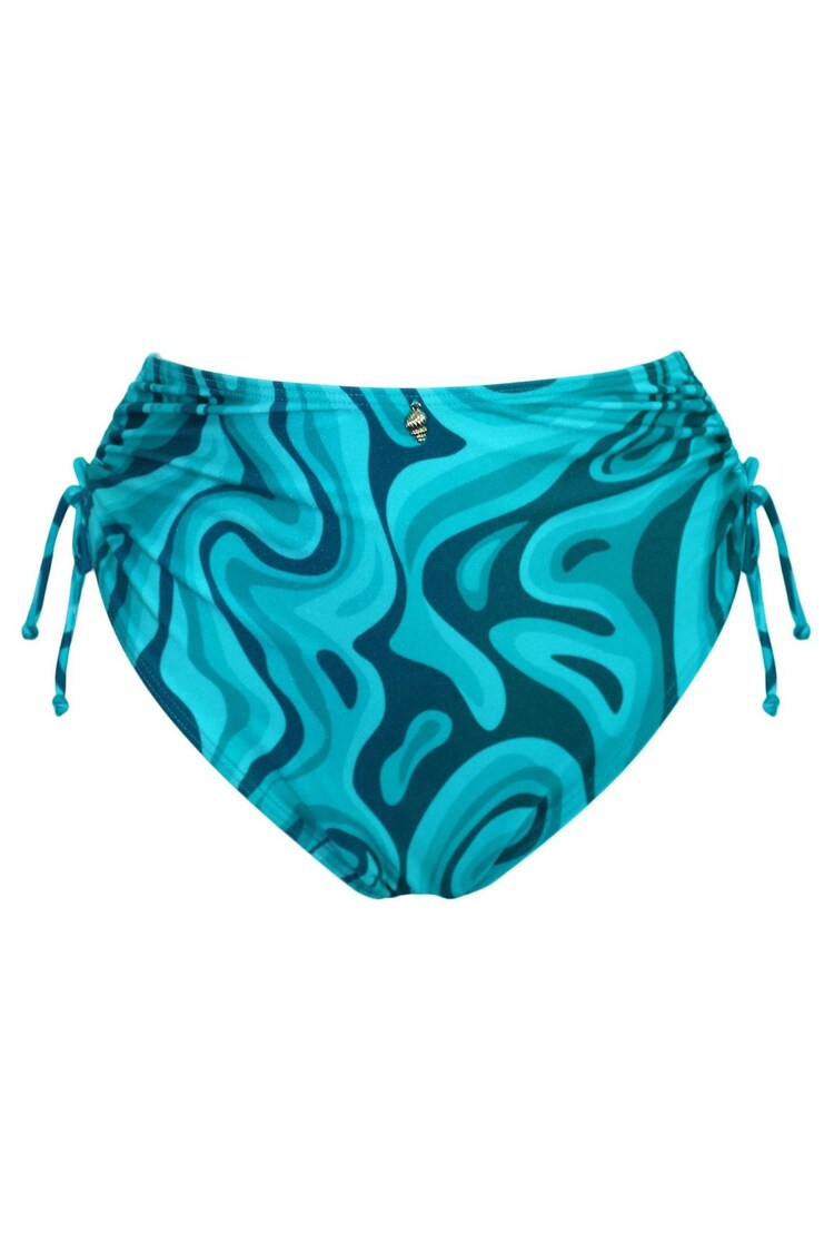 Pour Moi Blue Seychelles Adjustable High Waist Bikini Briefs - Image 1 of 1