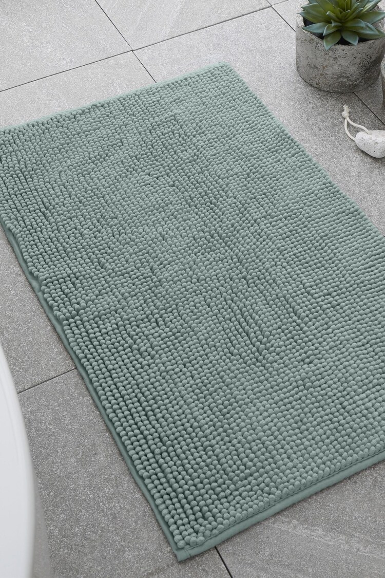 Catherine Lansfield Sage Green Bobble Bathmat - Image 1 of 1
