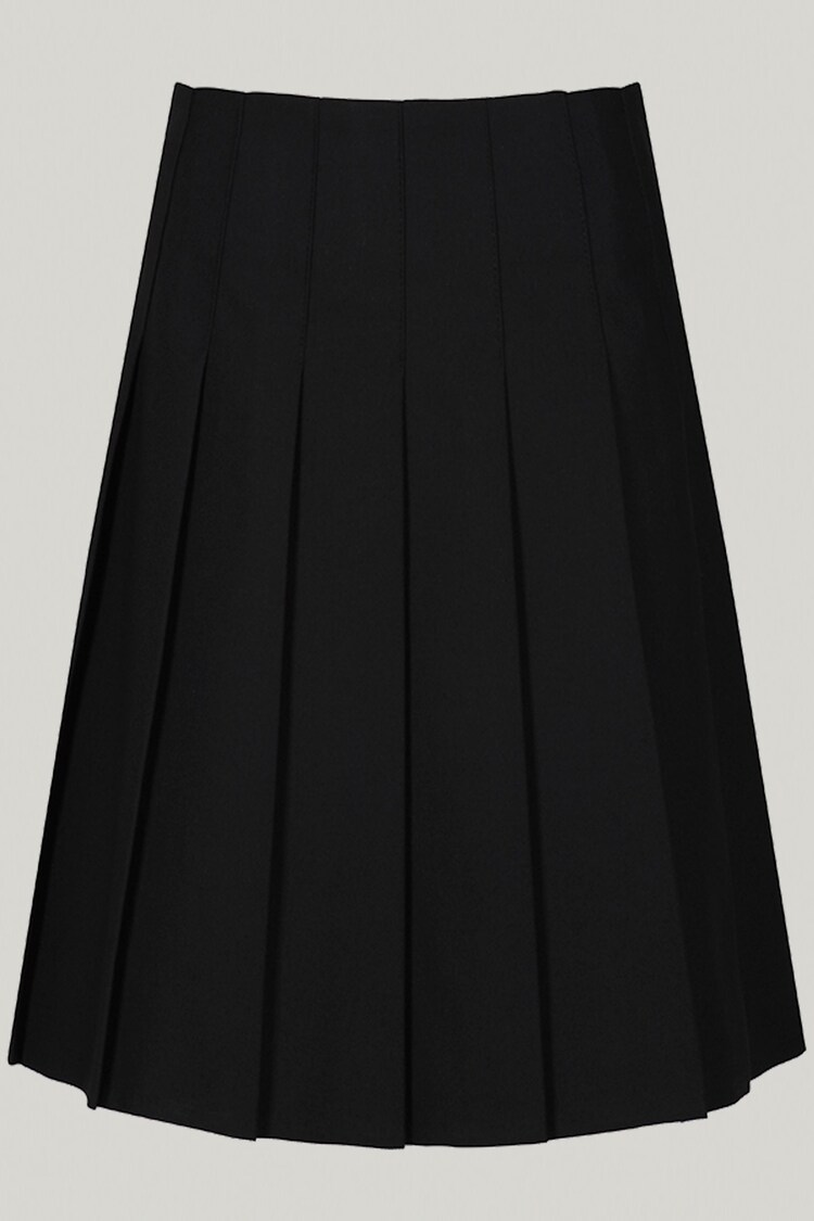 Trutex Black 16" Stitch Down Permanent Pleats School Skirt (10-16 Yrs) - Image 1 of 1