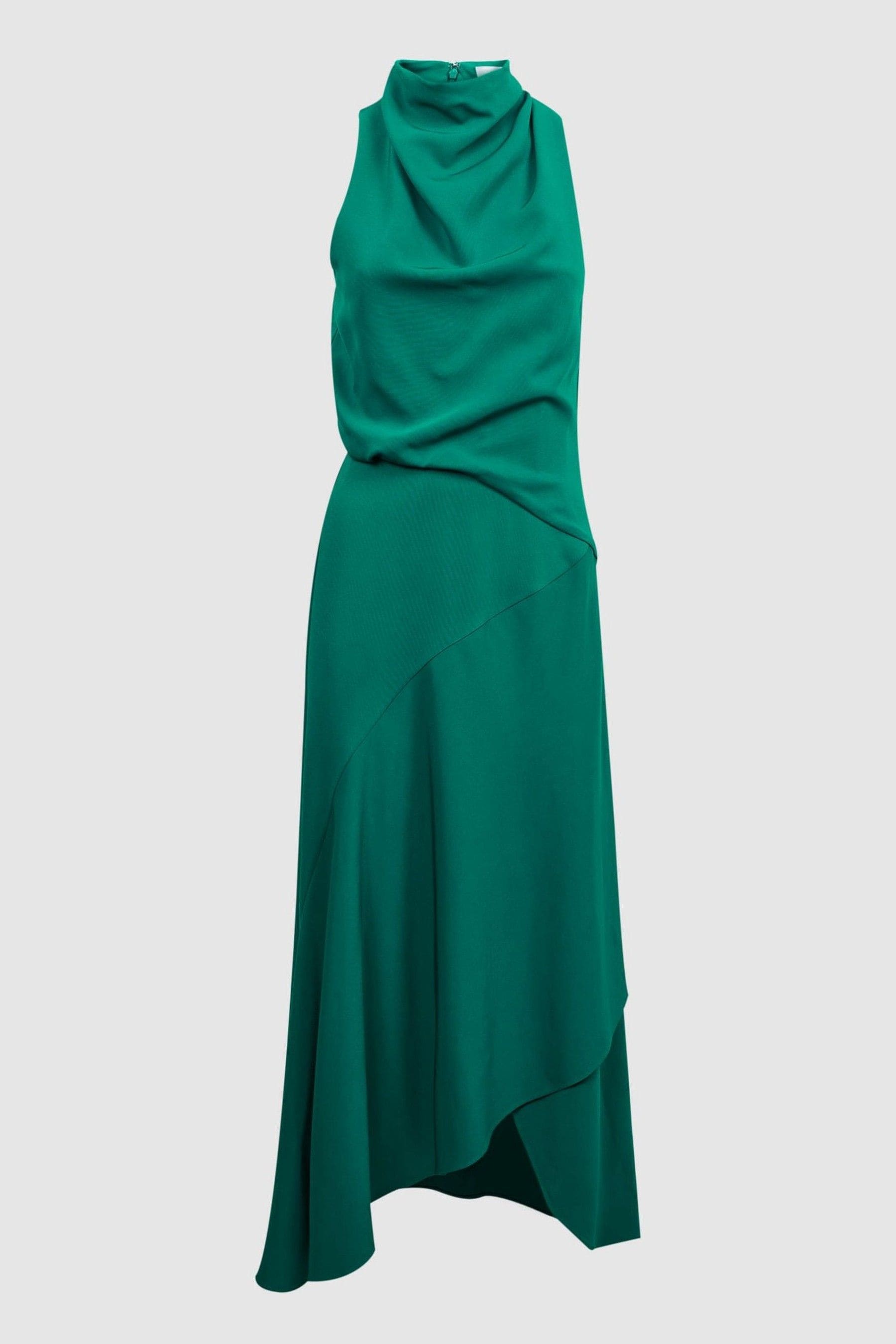 Buy Reiss Giana High Neck Draped Midi Dress from Next Australia
