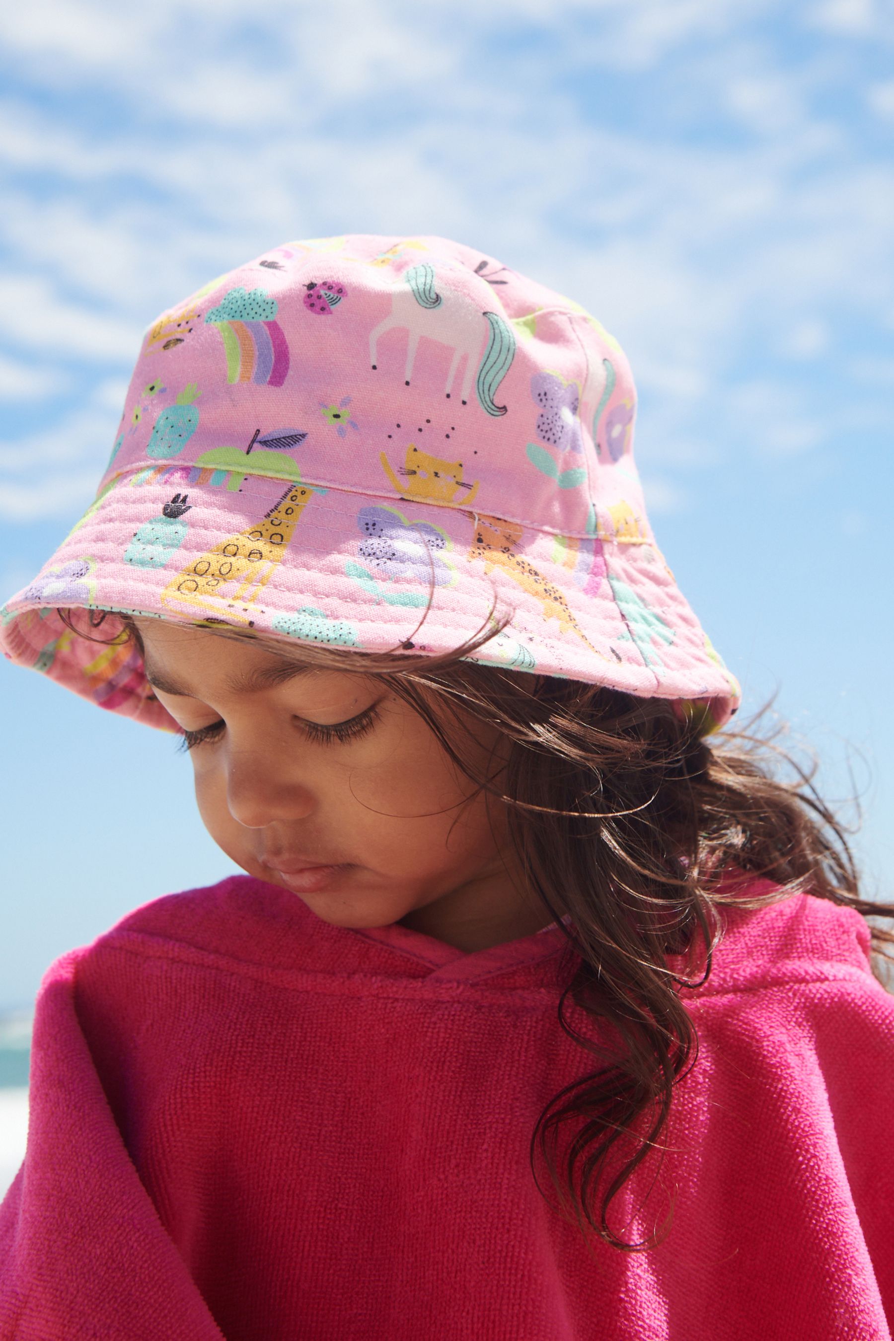 Bucket Arab Buy Pink Unicorn Printed Bucket Hat (3mths-6yrs) from Next United Arab ...