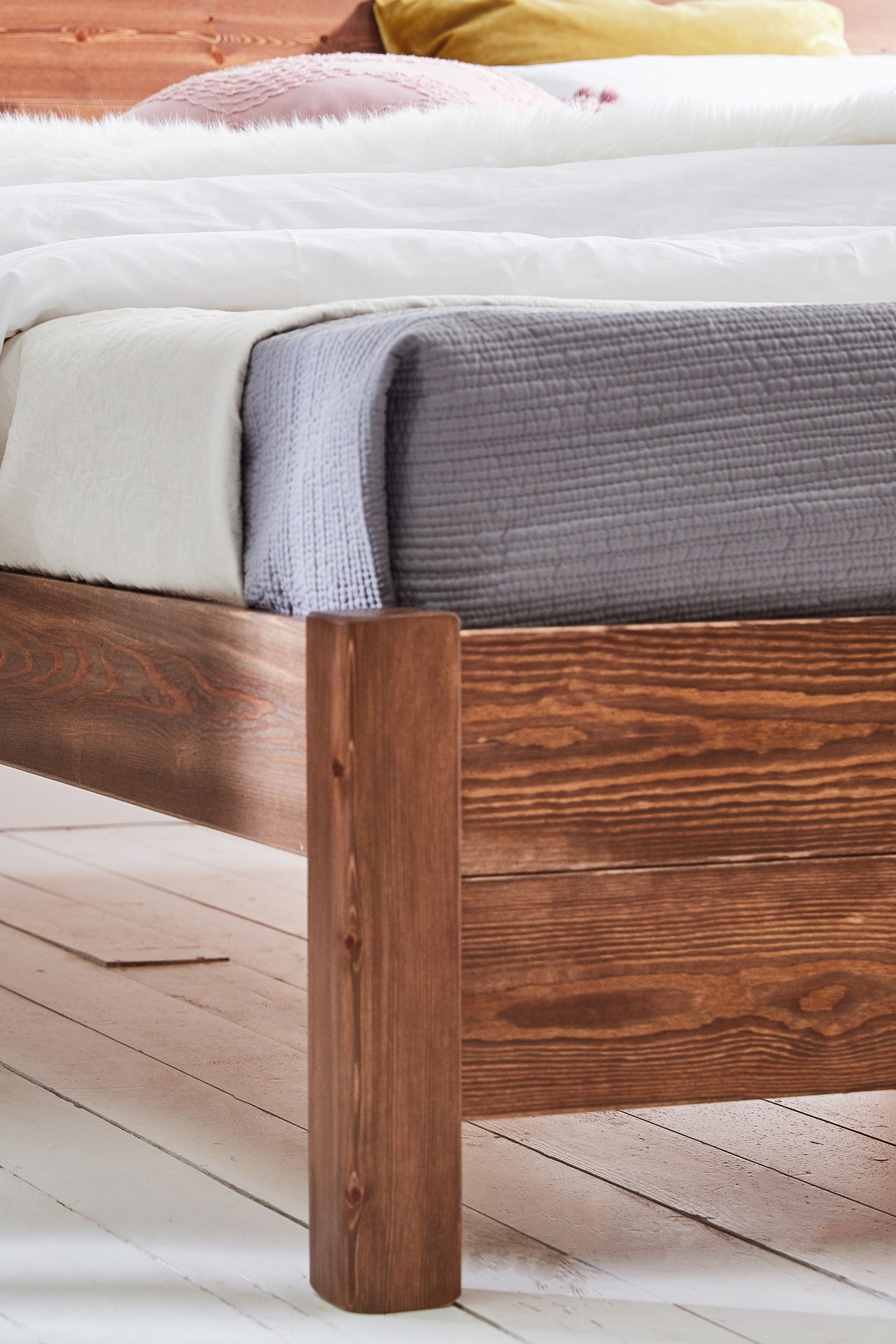 Buy Get Laid Beds Coffee Bean Oxford Square Leg Bed Combo from the Next