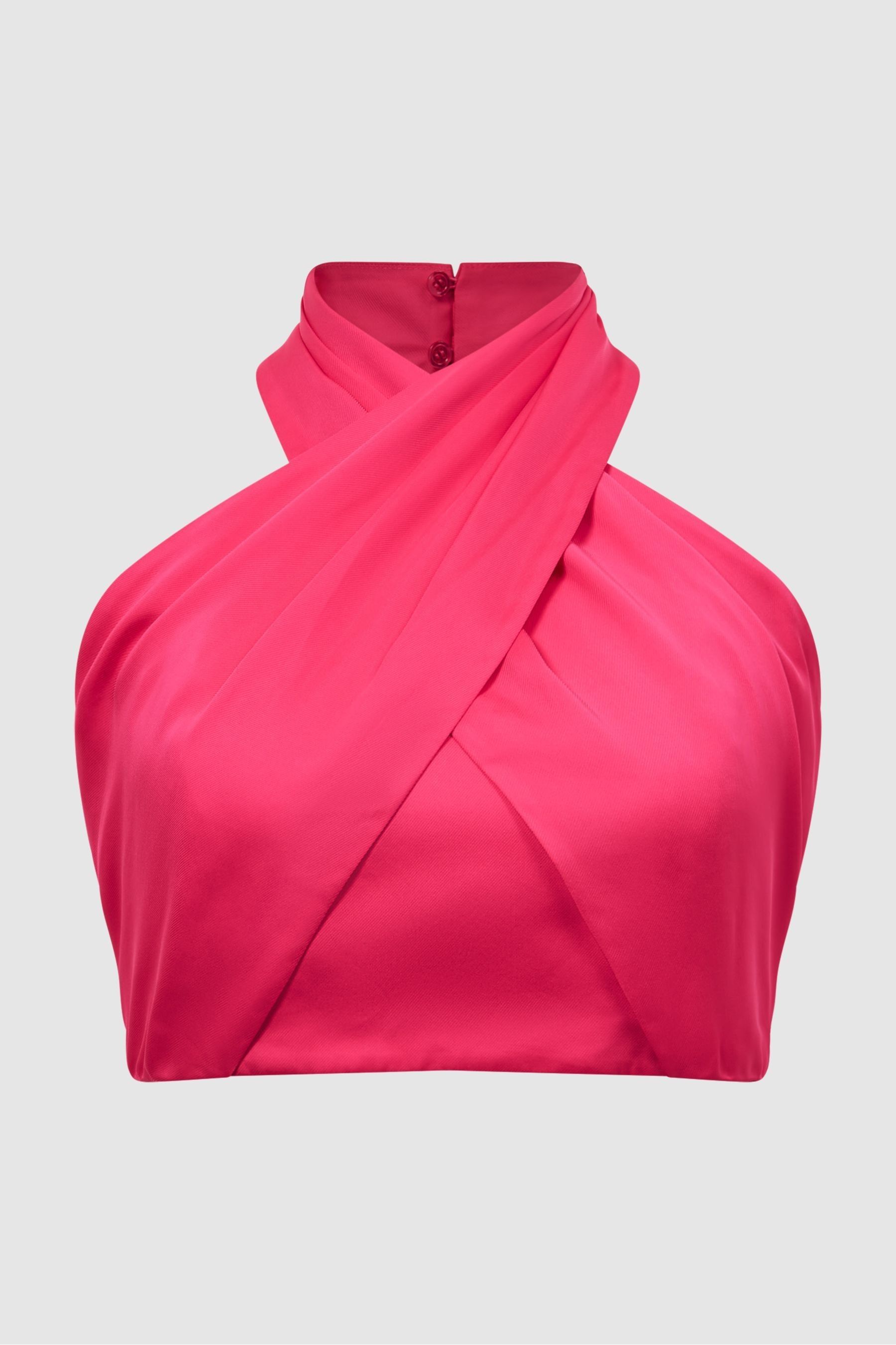 Buy Reiss Pink Ruby Cropped Halter Occasion Top from the Next UK online ...