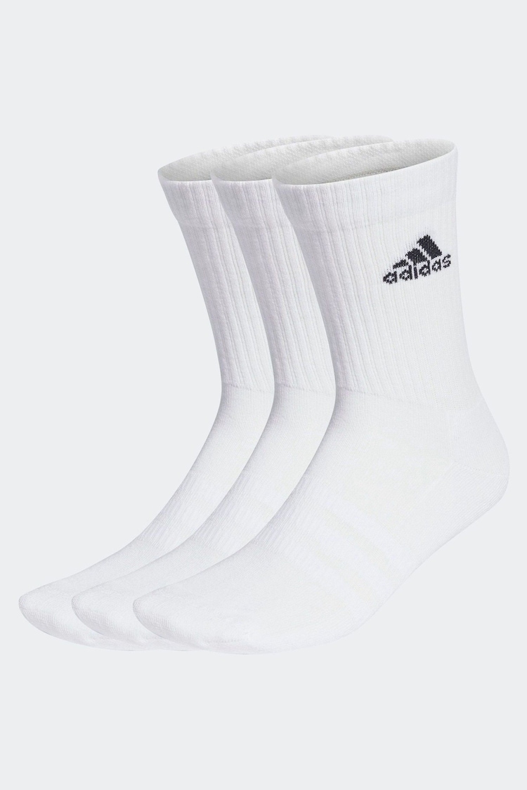 أبيض - حزمة من 3 جوارب موسدة من adidas - صورة 1 من 1 أبيض - حزمة من 3 جوارب موسدة من adidas - صورة 1 من 1