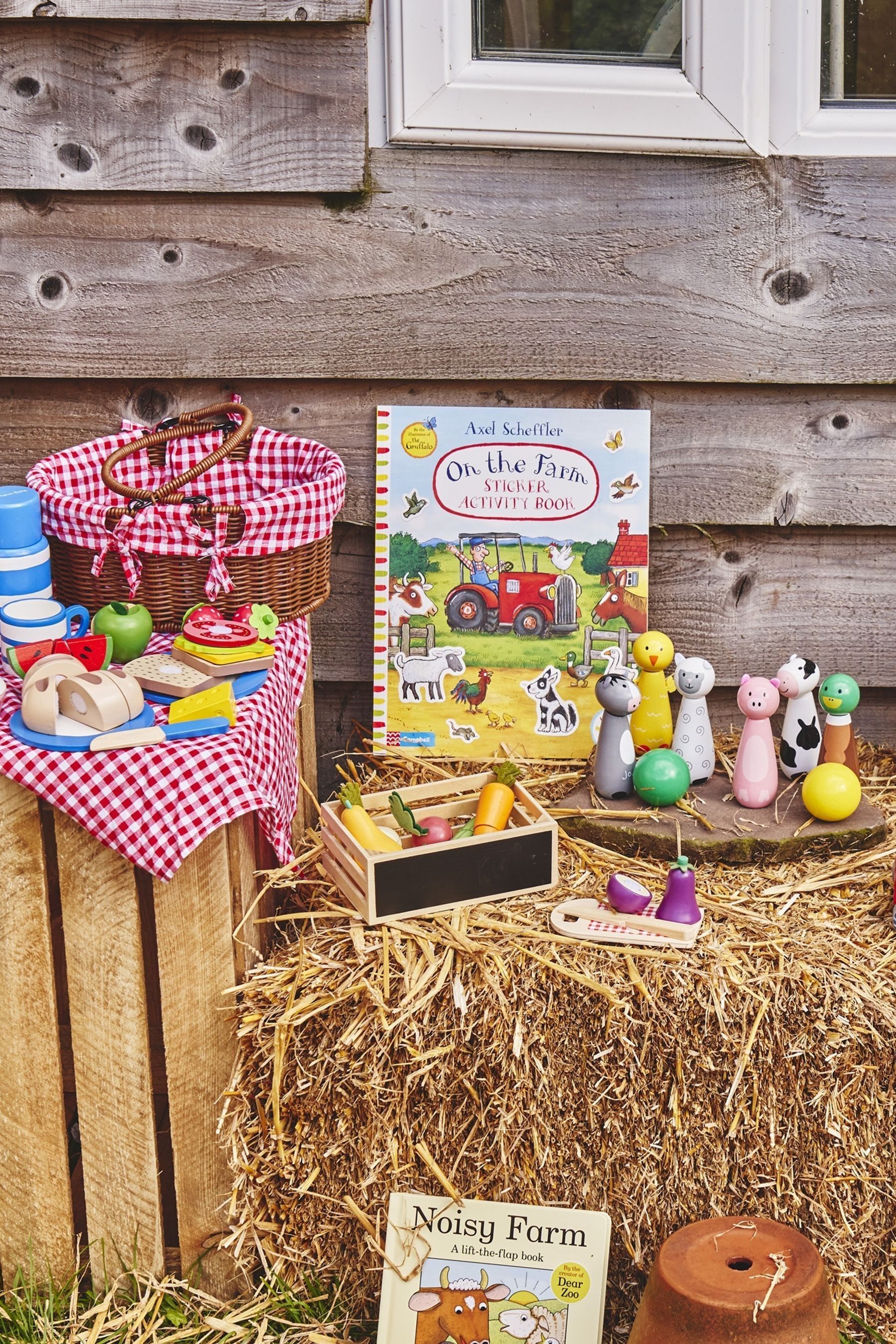 Buy JoJo Maman Bébé Picnic Basket with Wooden Food from the Next UK