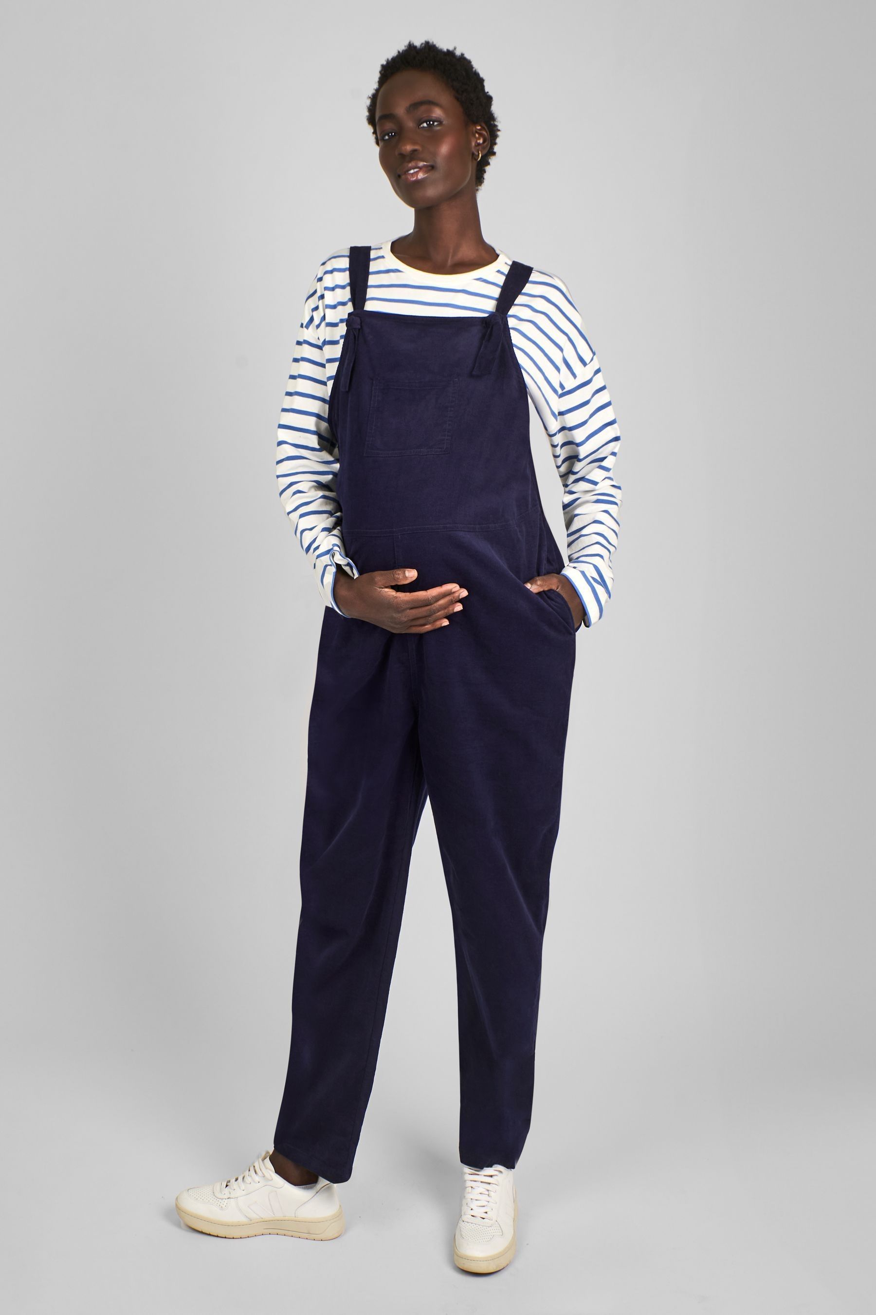 Buy JoJo Maman Bébé Navy Cord Maternity Dungarees from Next Australia