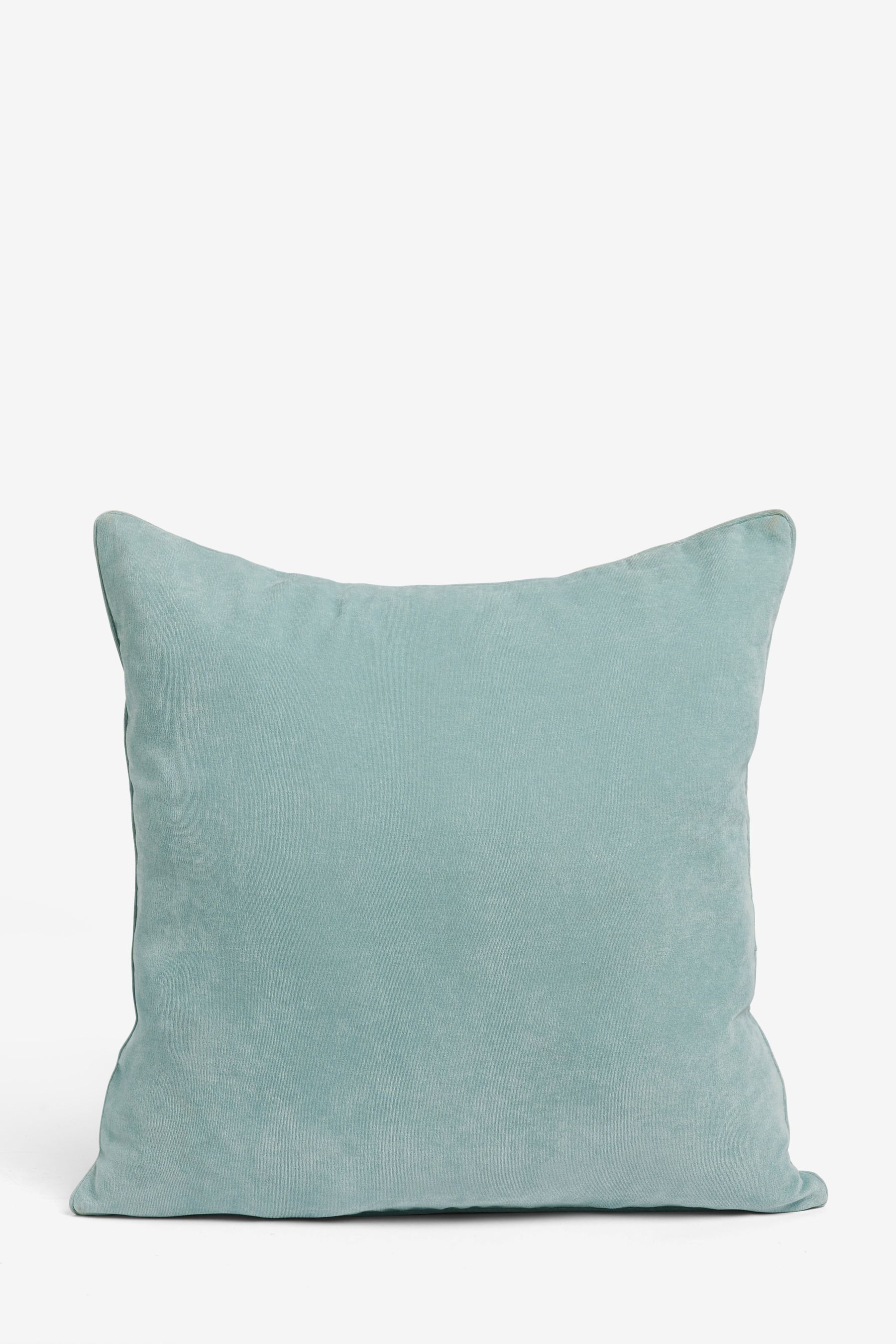 Buy Slate Teal Blue 59 x 59cm Soft velour Cushion from the Next UK
