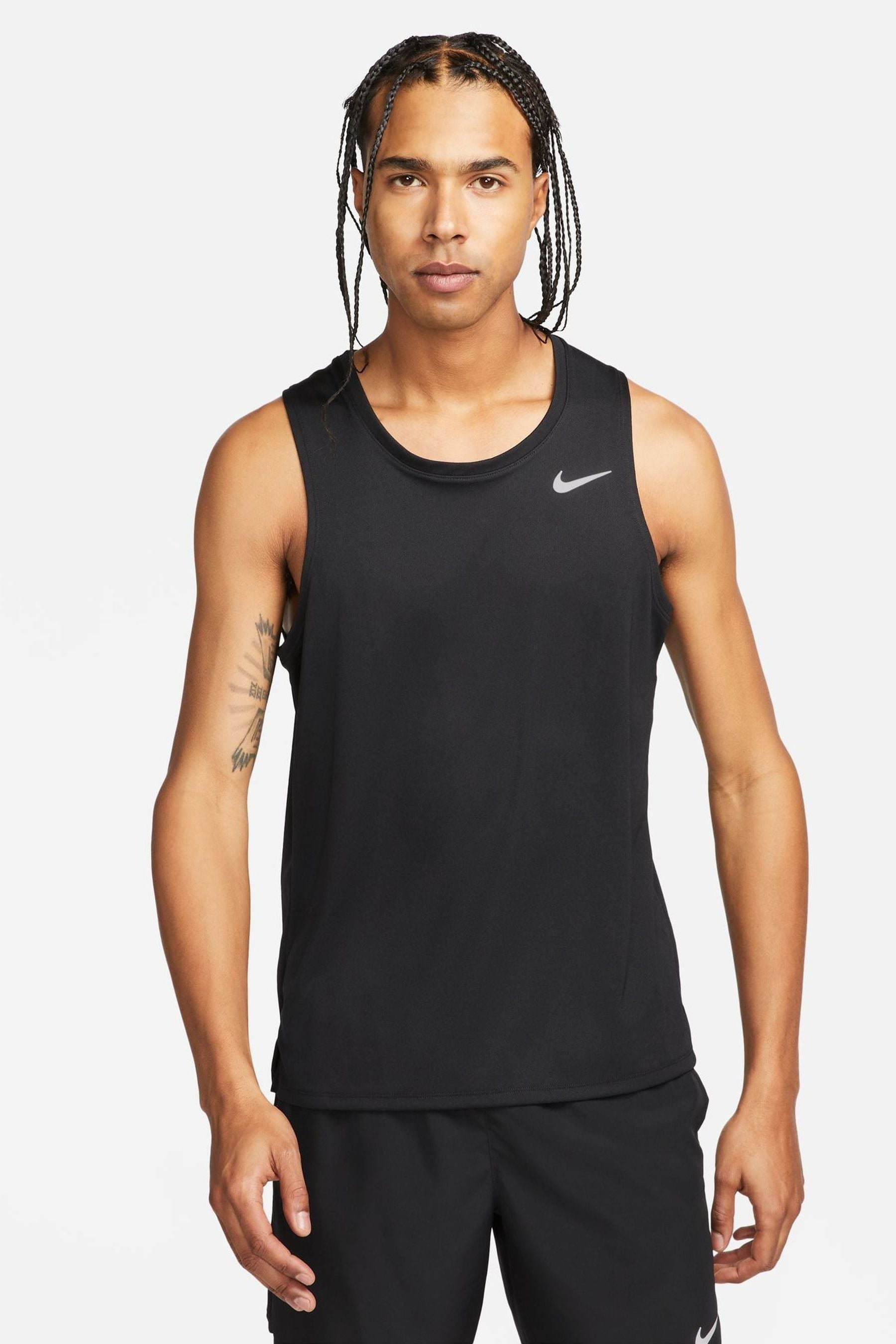 Buy Nike Black Dri-FIT Miler Running Vest from the Next UK online shop