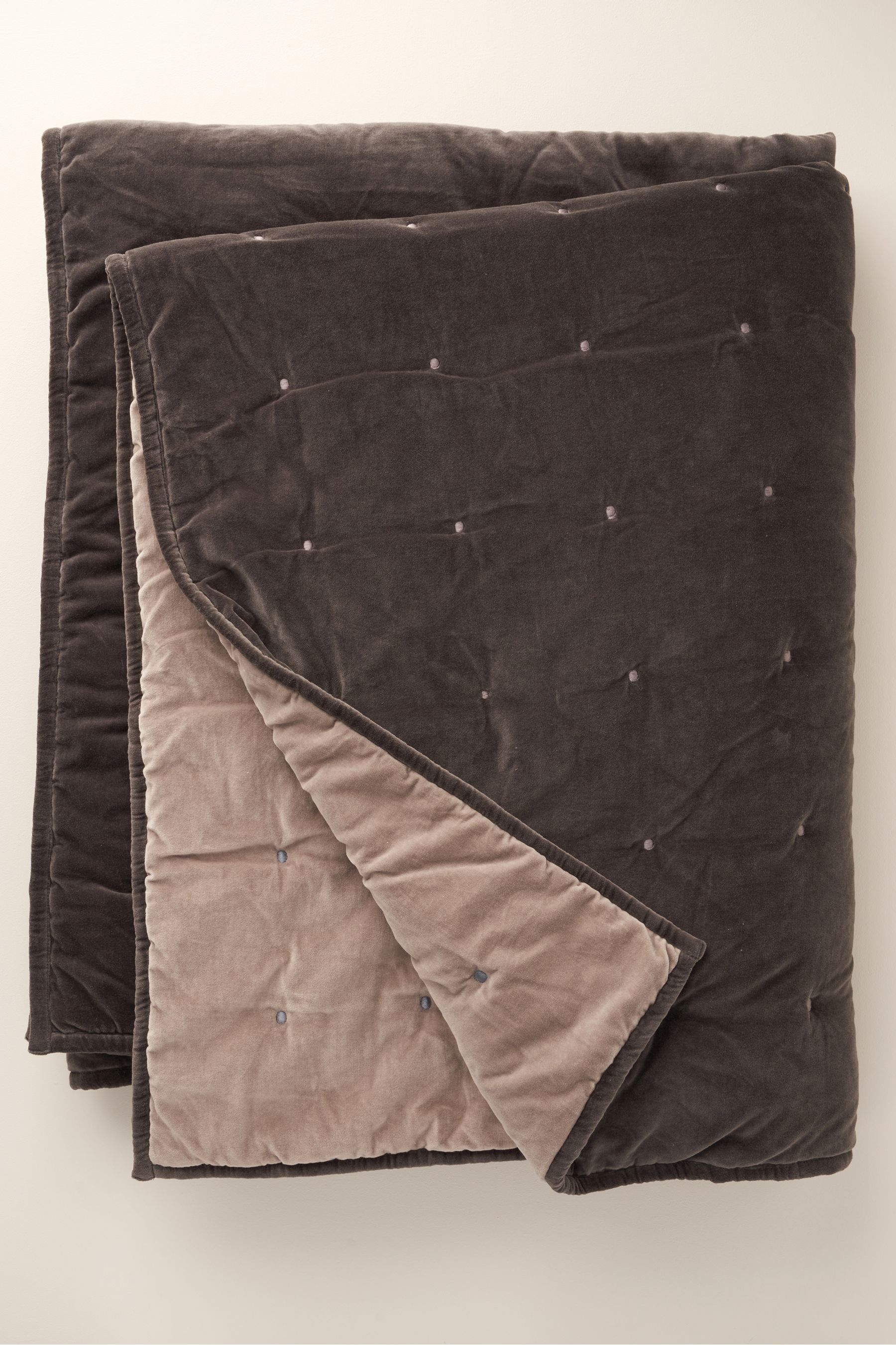 Buy Truly Grey Reversible Velvet Eiderdown from the Next UK online shop